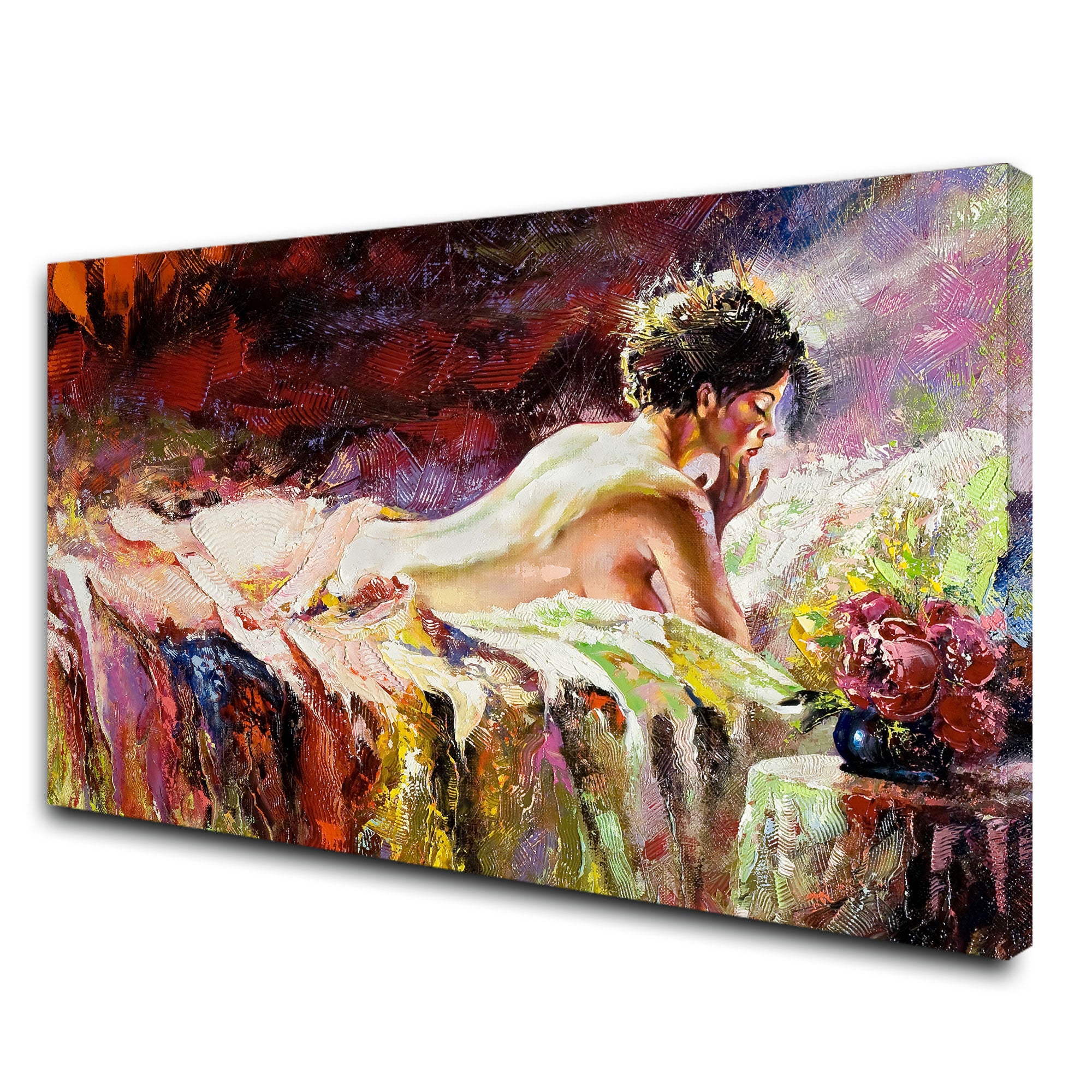 Naked Women Canvas painting with frame Big Size Wall Art for living room,Bedroom,Drawing room,Hotels