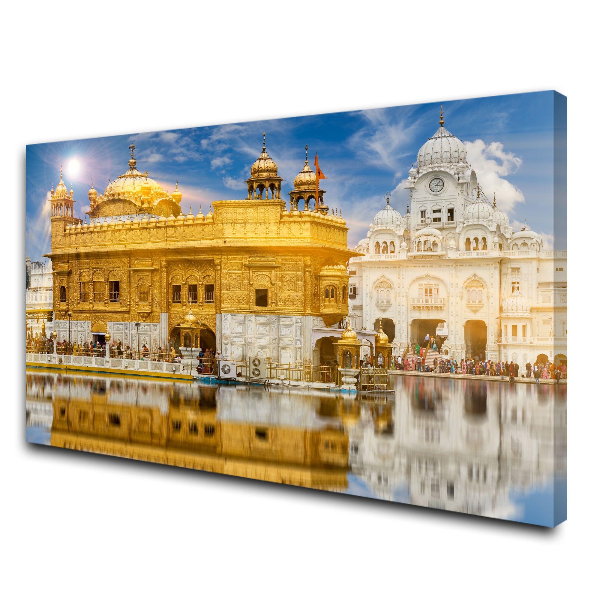 Darbar sahib/Golden temple Canvas painting with frame Big Size Wall Art for living room,Bedroom,Drawing room,Hotels