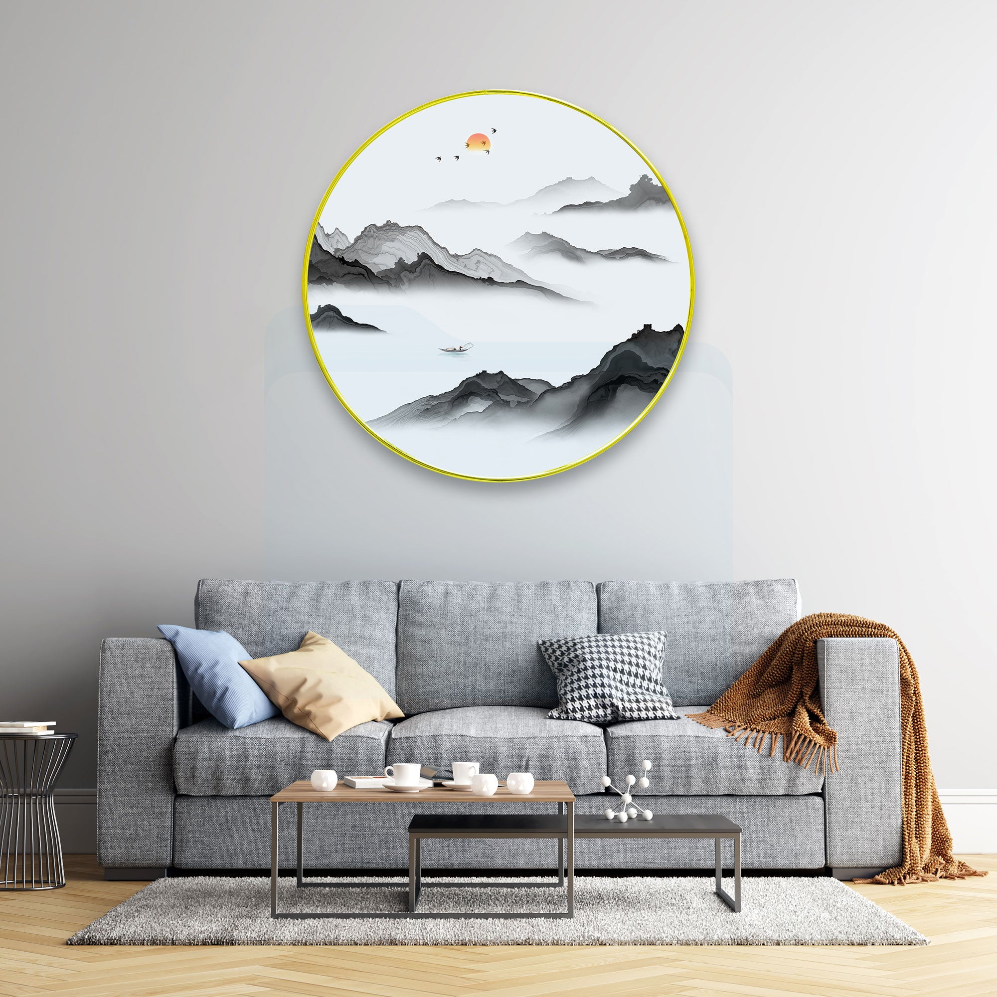 Nature Sparkle Wooden Wall Plate for Home Decoration Art-12