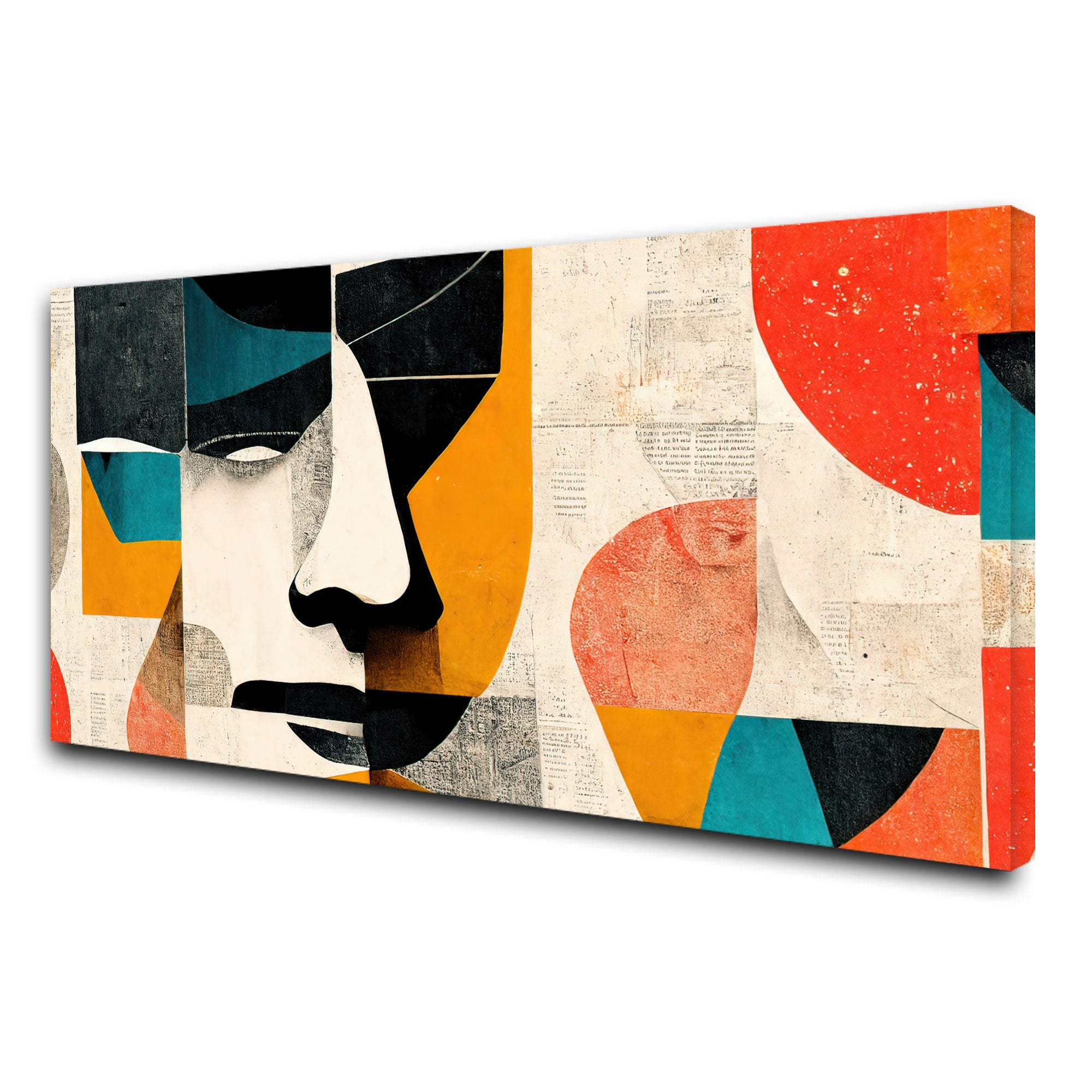 FaceAbstract finish Canvas painting with frame Big Size Wall Art for living room,Bedroom,Drawing room,Hotels