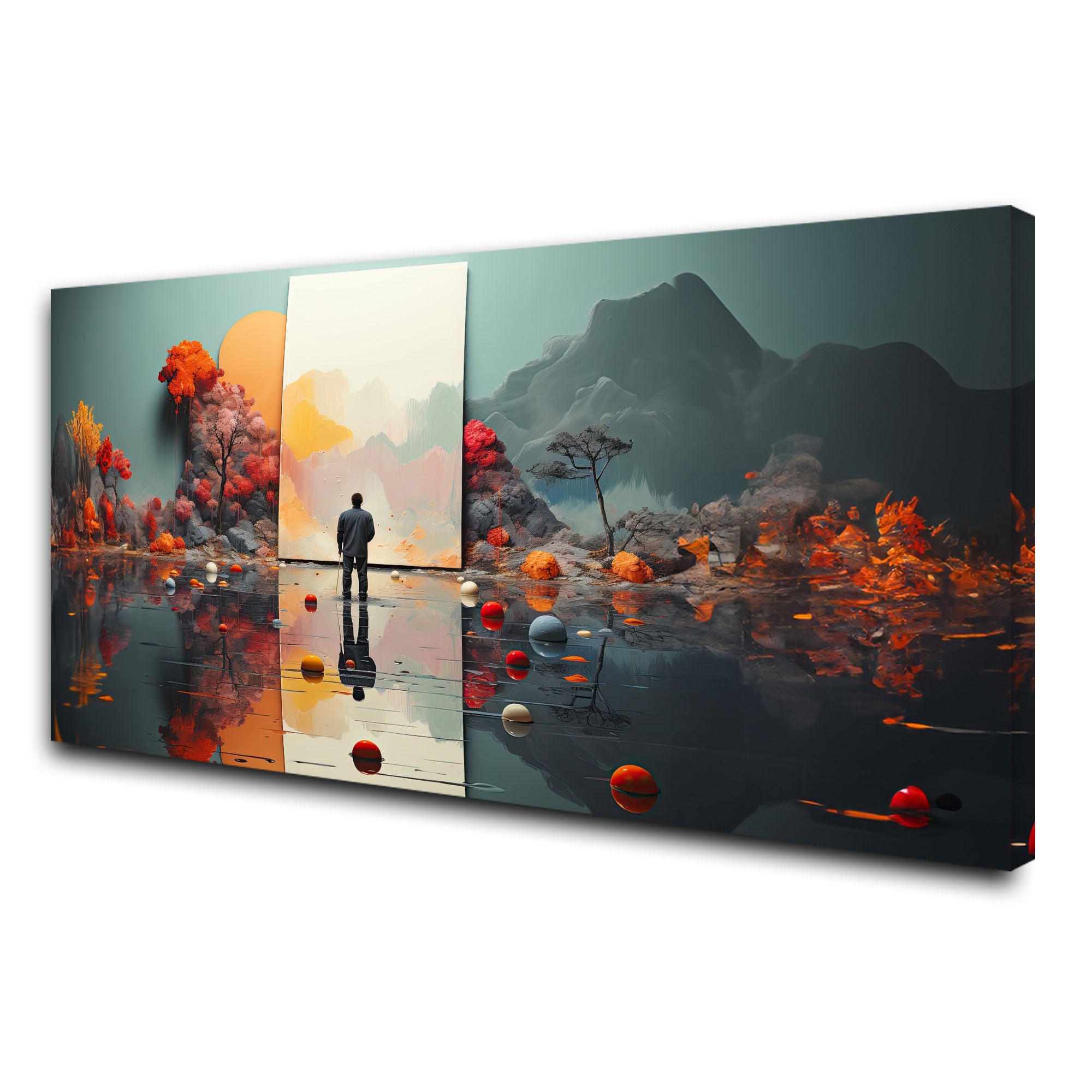 Abstract Canvas painting with frame Big Size Wall Art for living room,Bedroom,Drawing room,Hotels