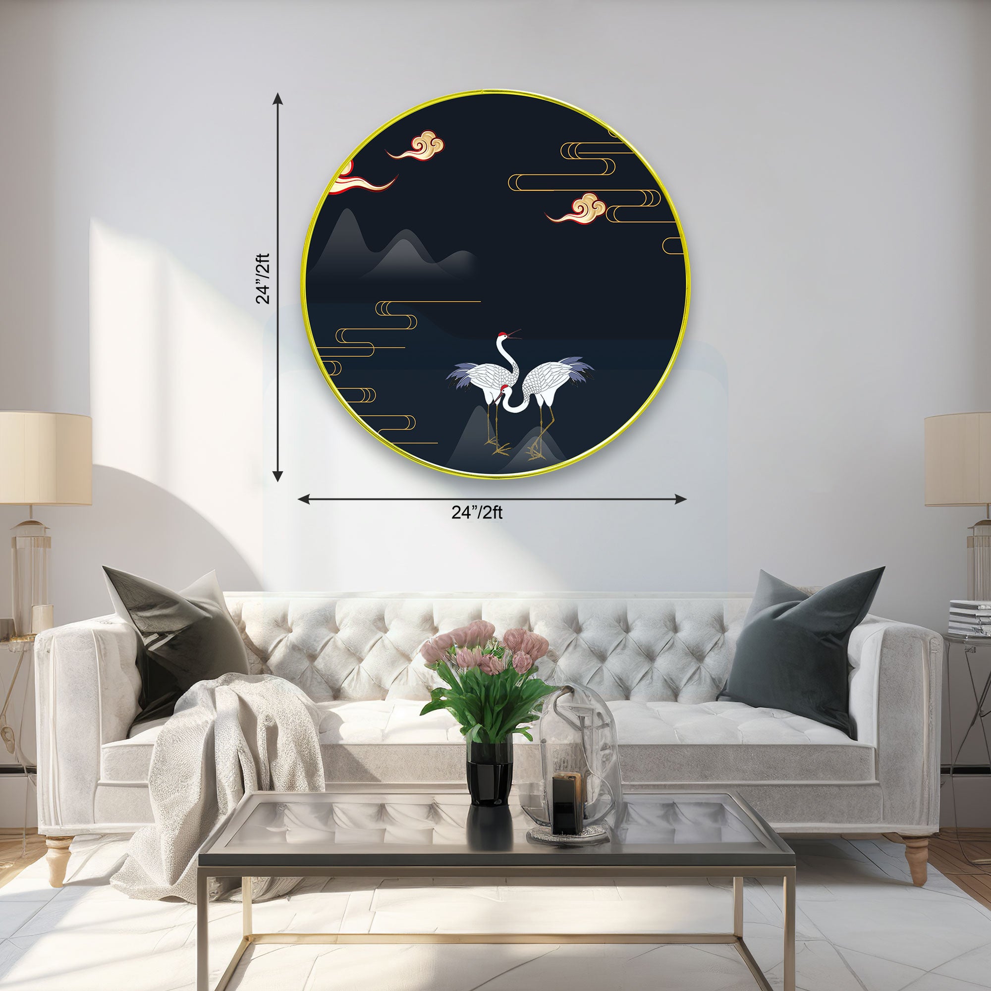 Birds Sparkle Wooden Wall Plate for Home Decoration Art-26