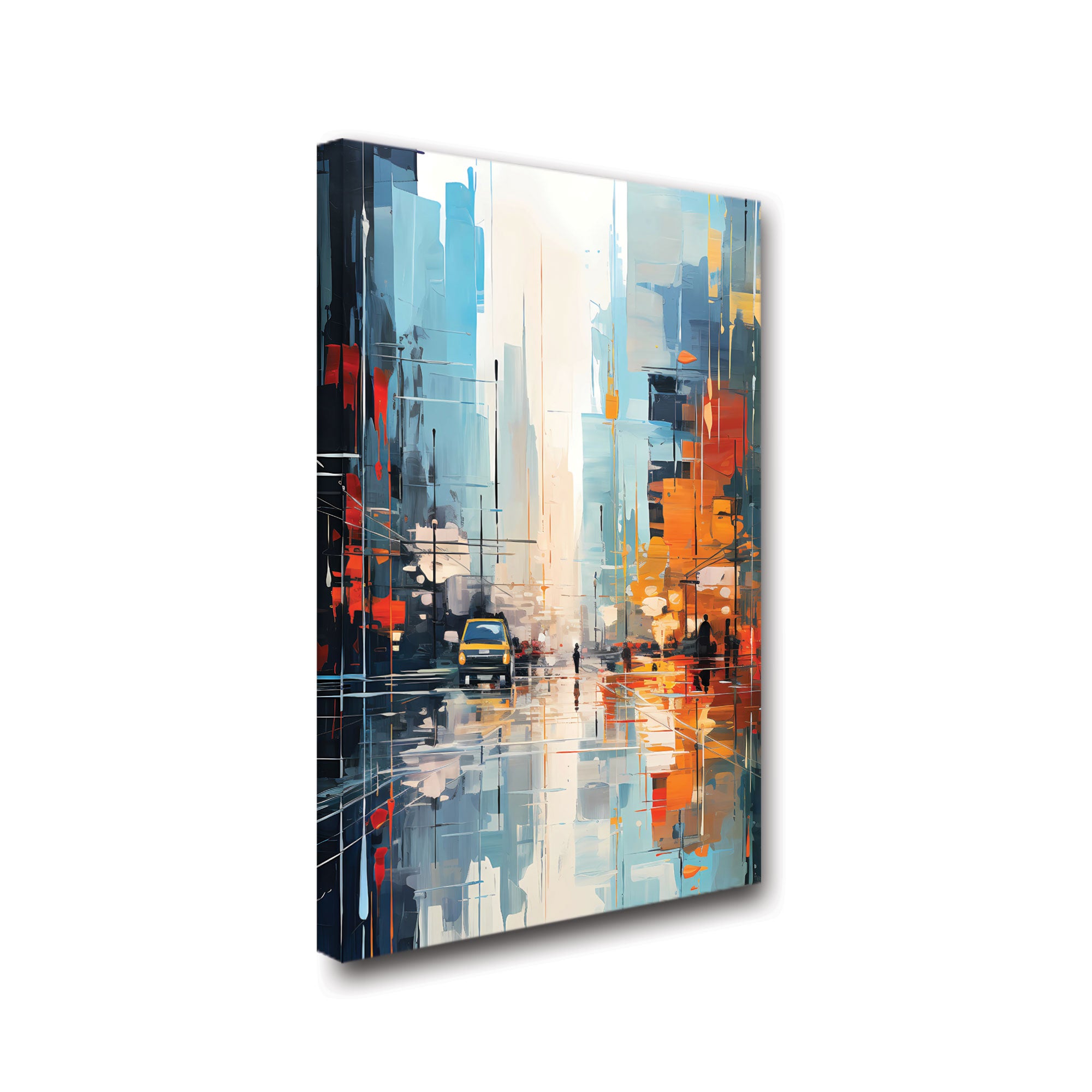 CityscapeAbstract Canvas painting with frame Big Size Wall Art for living room,Bedroom,Drawing room,Hotels