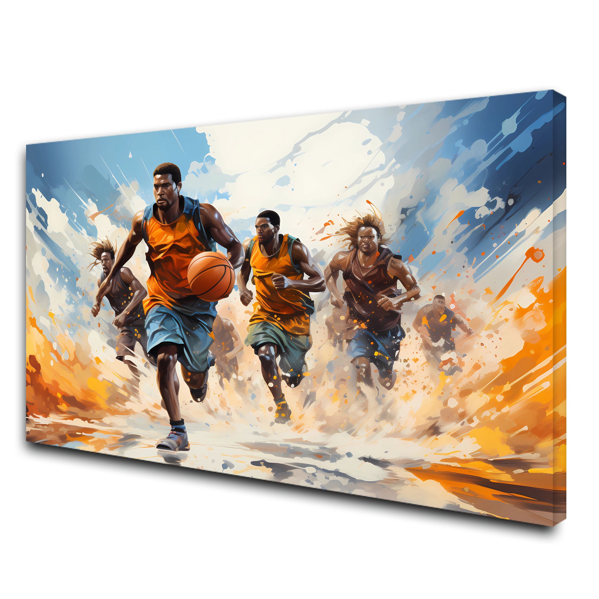 Basketball Canvas painting with frame Big Size Wall Art for living room,Bedroom,Drawing room,Hotels