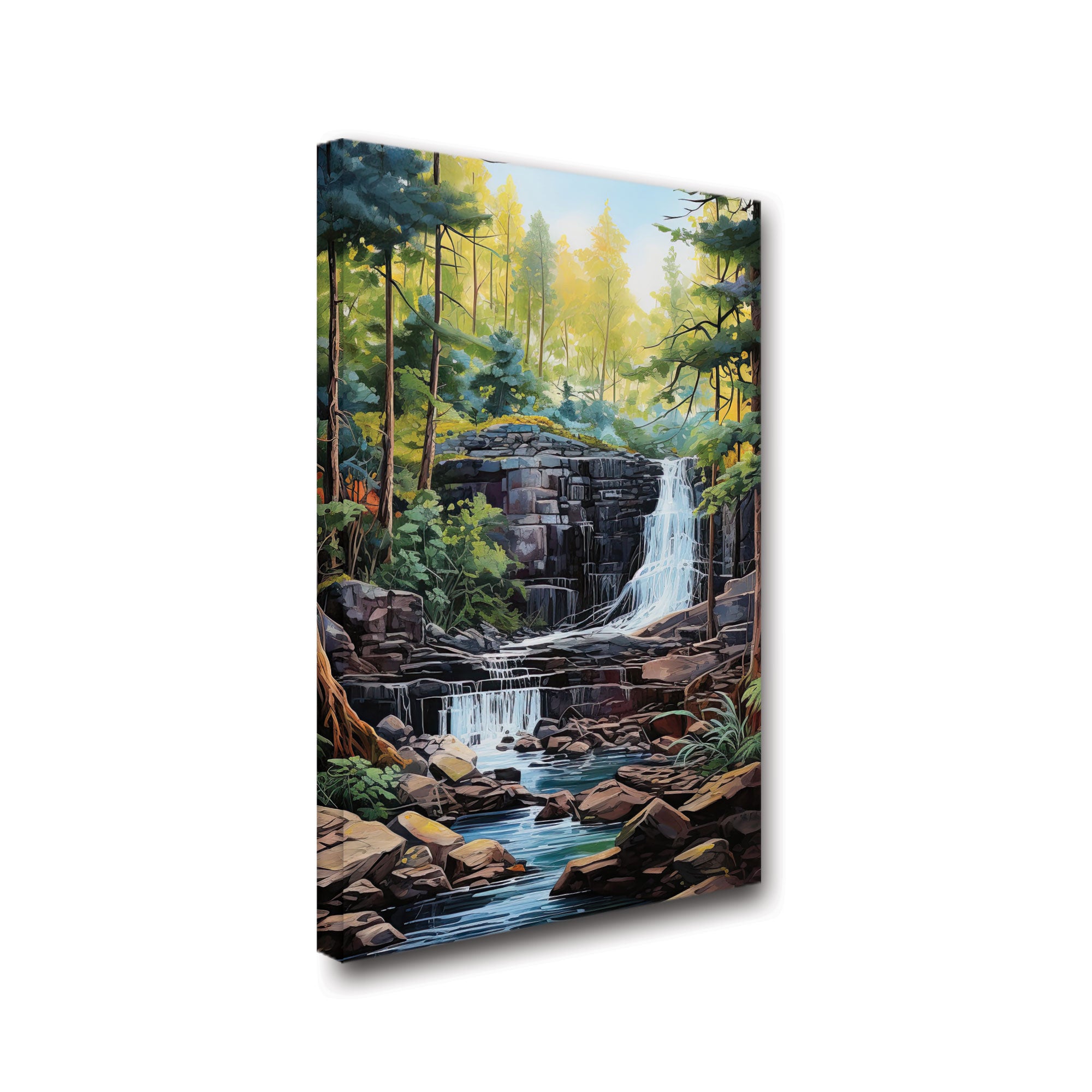 The Castle city natureAbstract Canvas painting with frame Big Size Wall Art for living room,Bedroom,Drawing room,Hotels