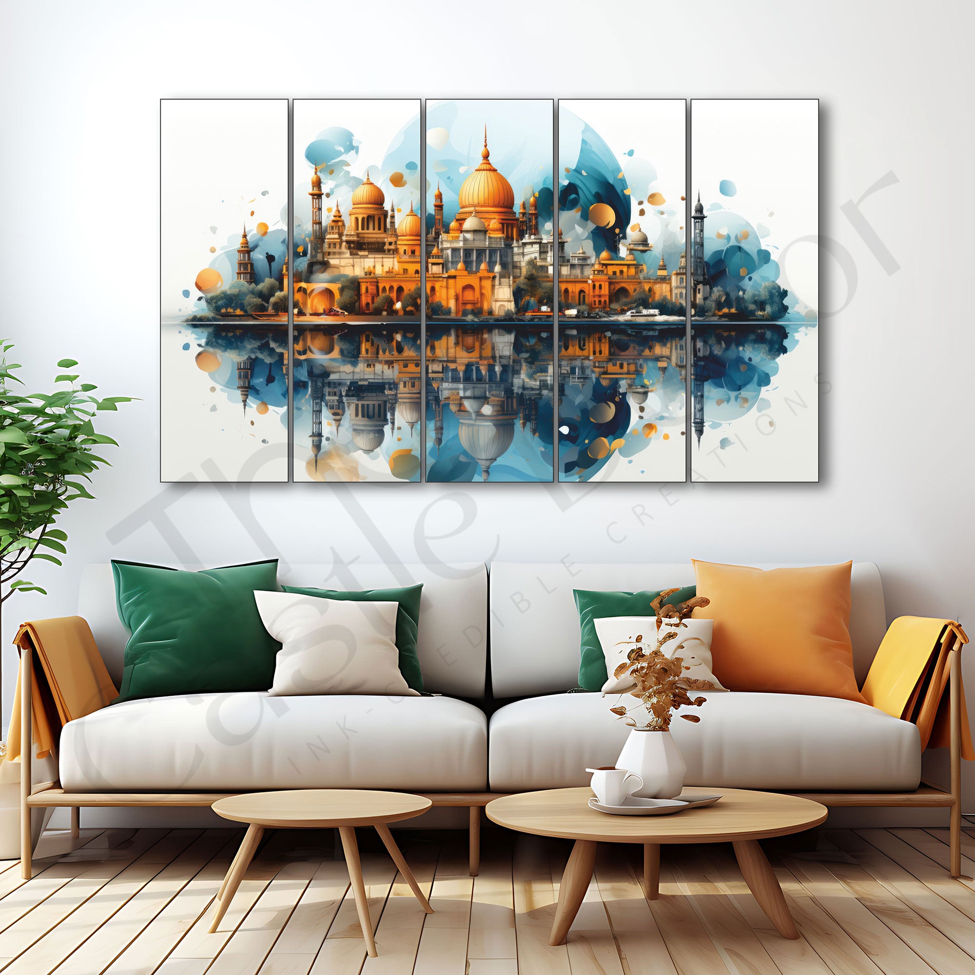 Secularism Painting Set of 5 for Home Decoration