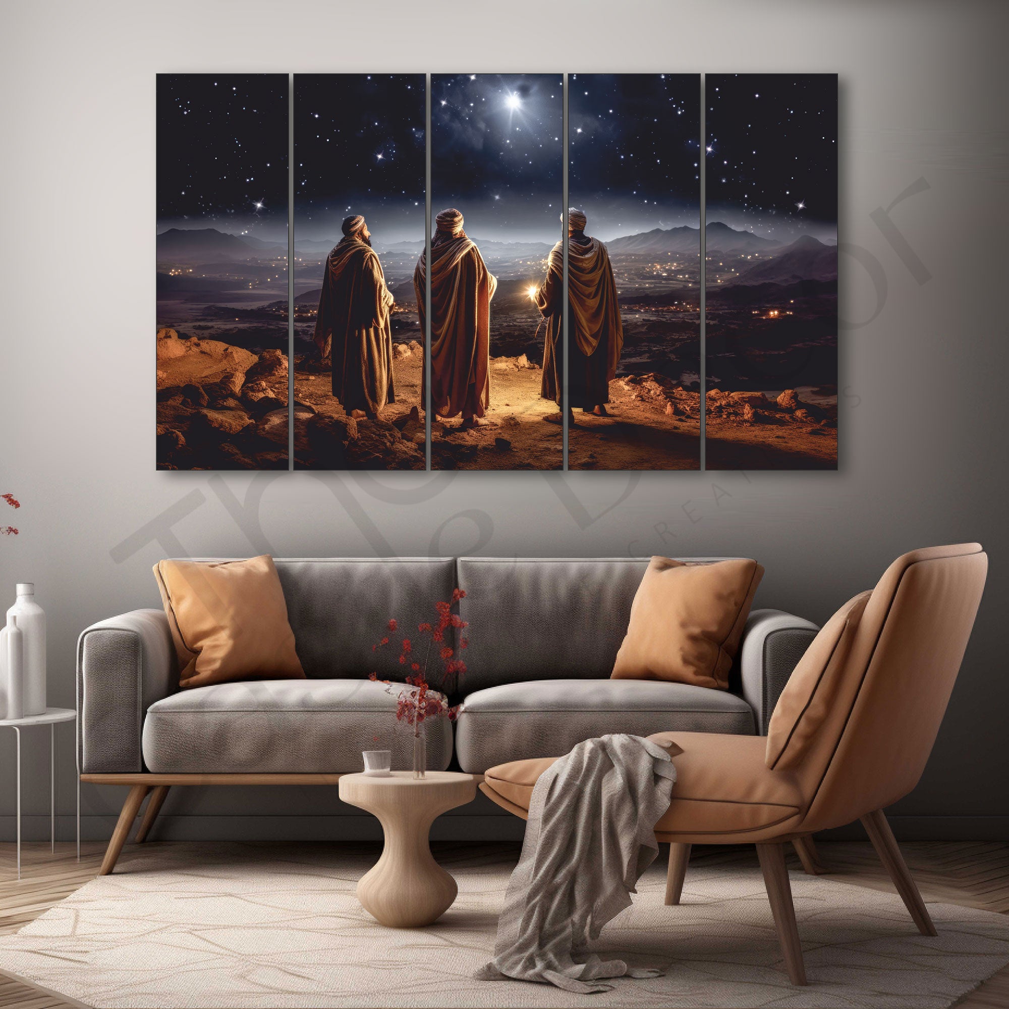 Jesus Epiphany Day Painting Set of 5 for Home Decoration