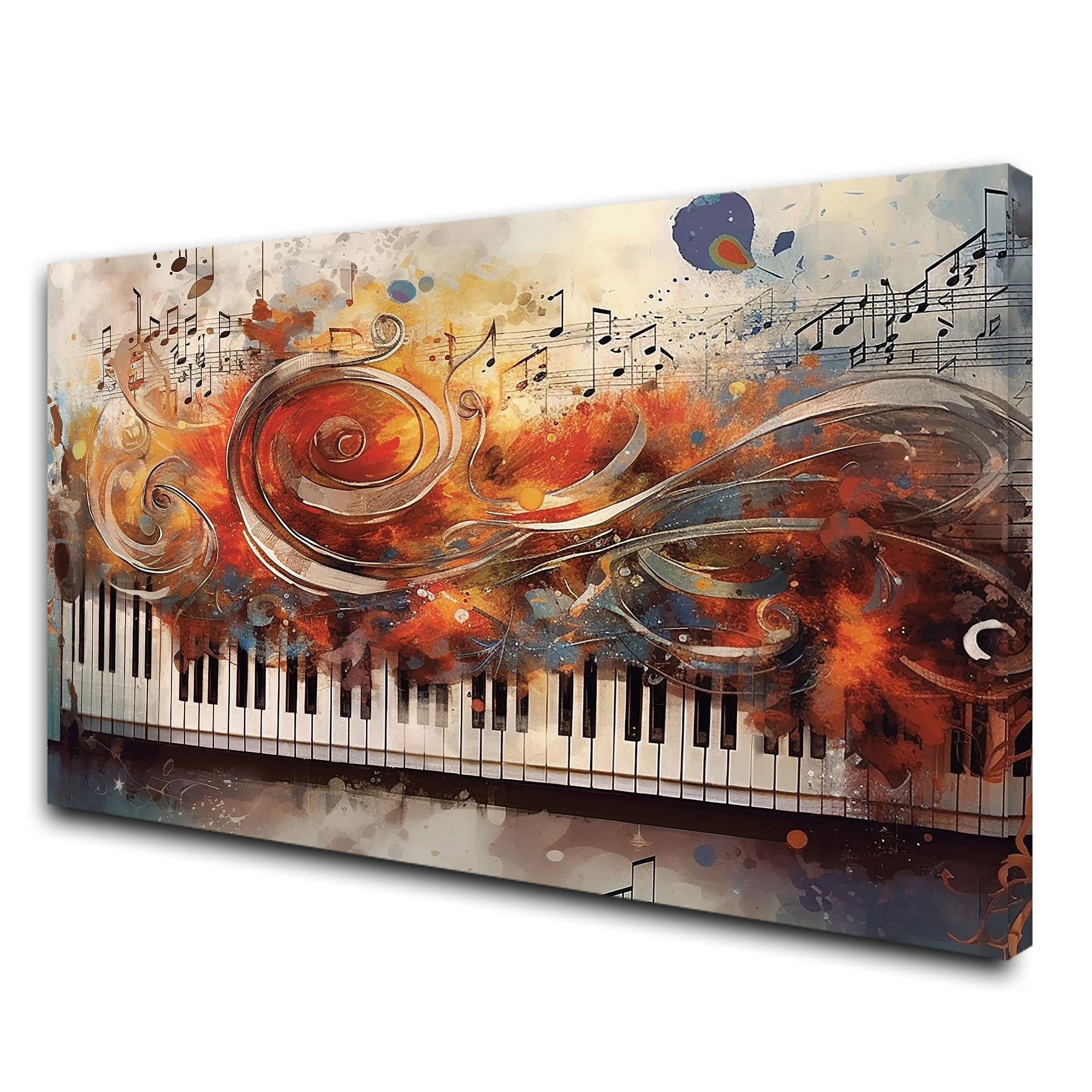 Pianno music Canvas painting with frame Big Size Wall Art for living room,Bedroom,Drawing room,Hotels