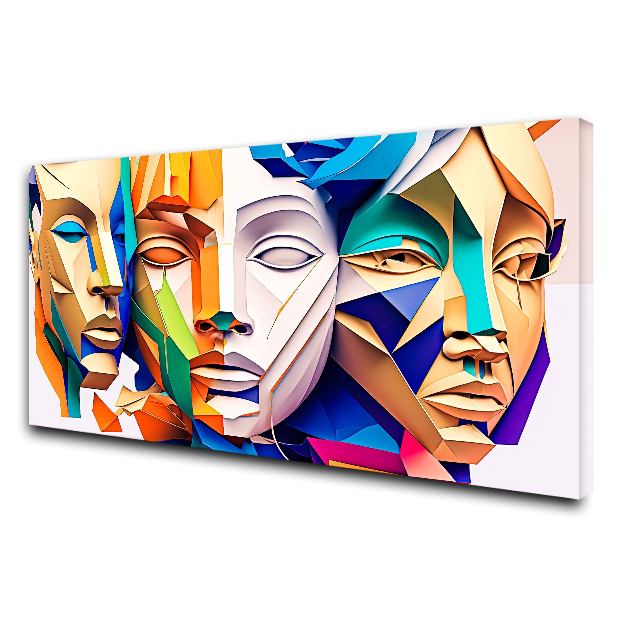 Modern faceAbstract Canvas painting with frame Big Size Wall Art for living room,Bedroom,Drawing room,Hotels