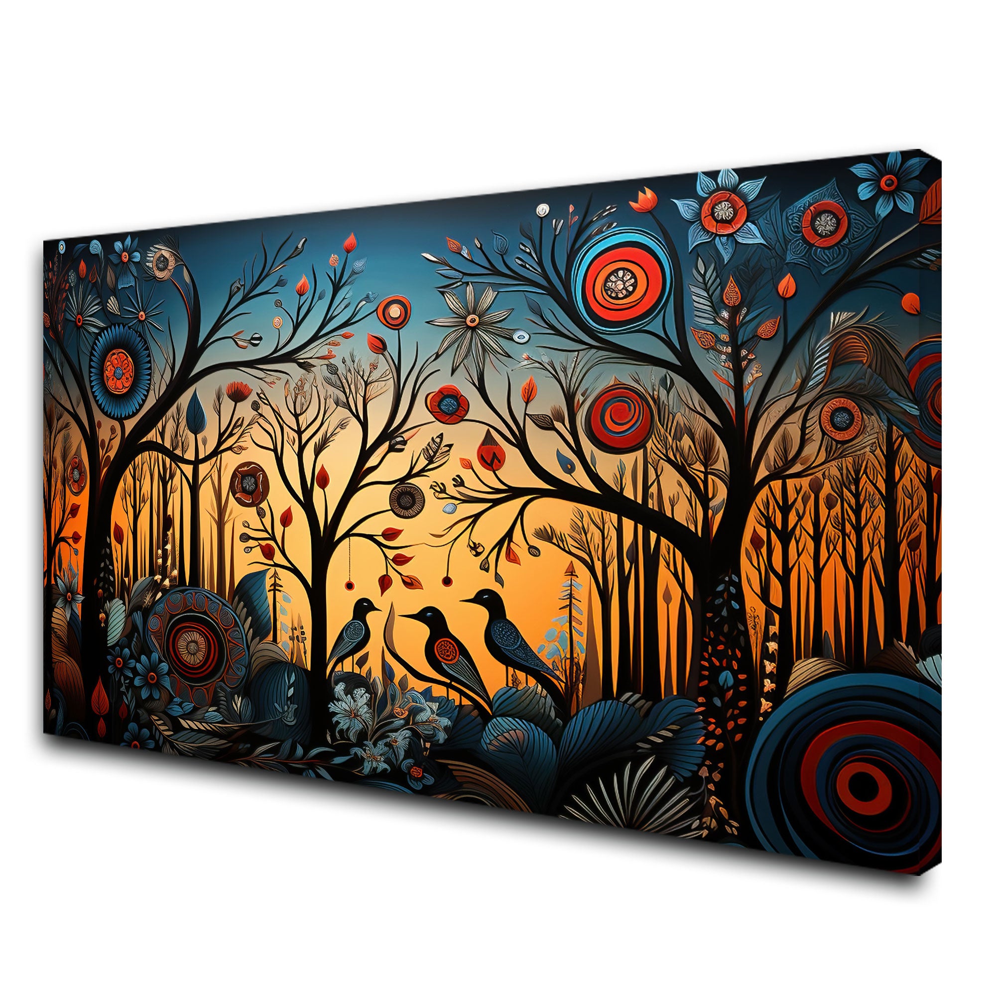 BirdsAbstract Canvas painting with frame Big Size Wall Art for living room,Bedroom,Drawing room,Hotels
