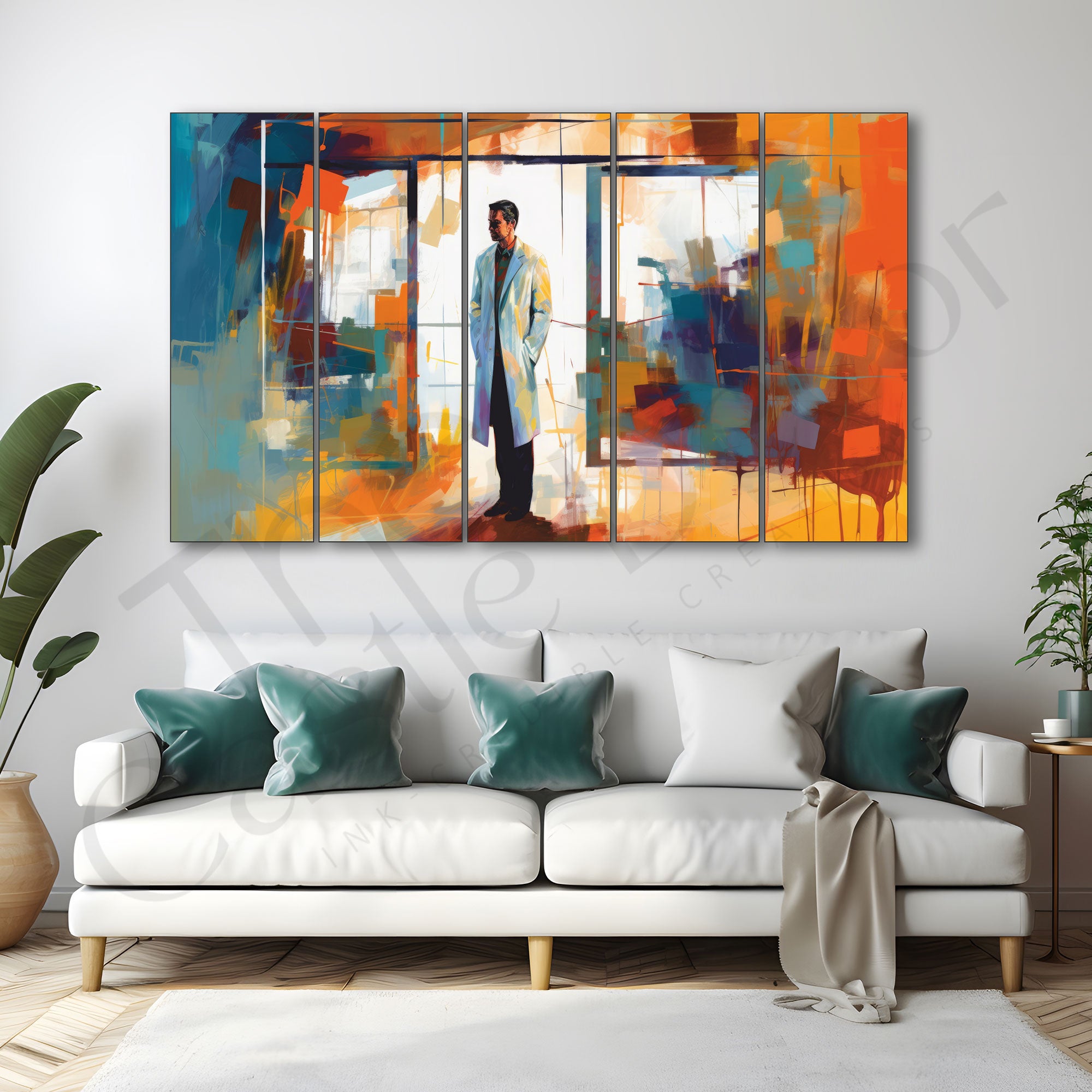 Doctor Painting Set of 5 for Home Decoration