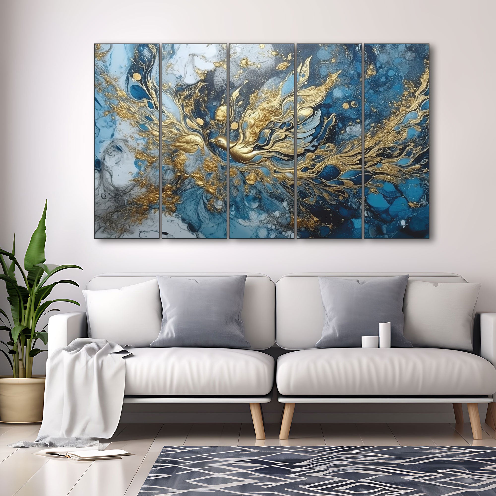 Abstract Painting with frame Big Size Wall Art for living room,Bedroom,Drawing room,Hotels