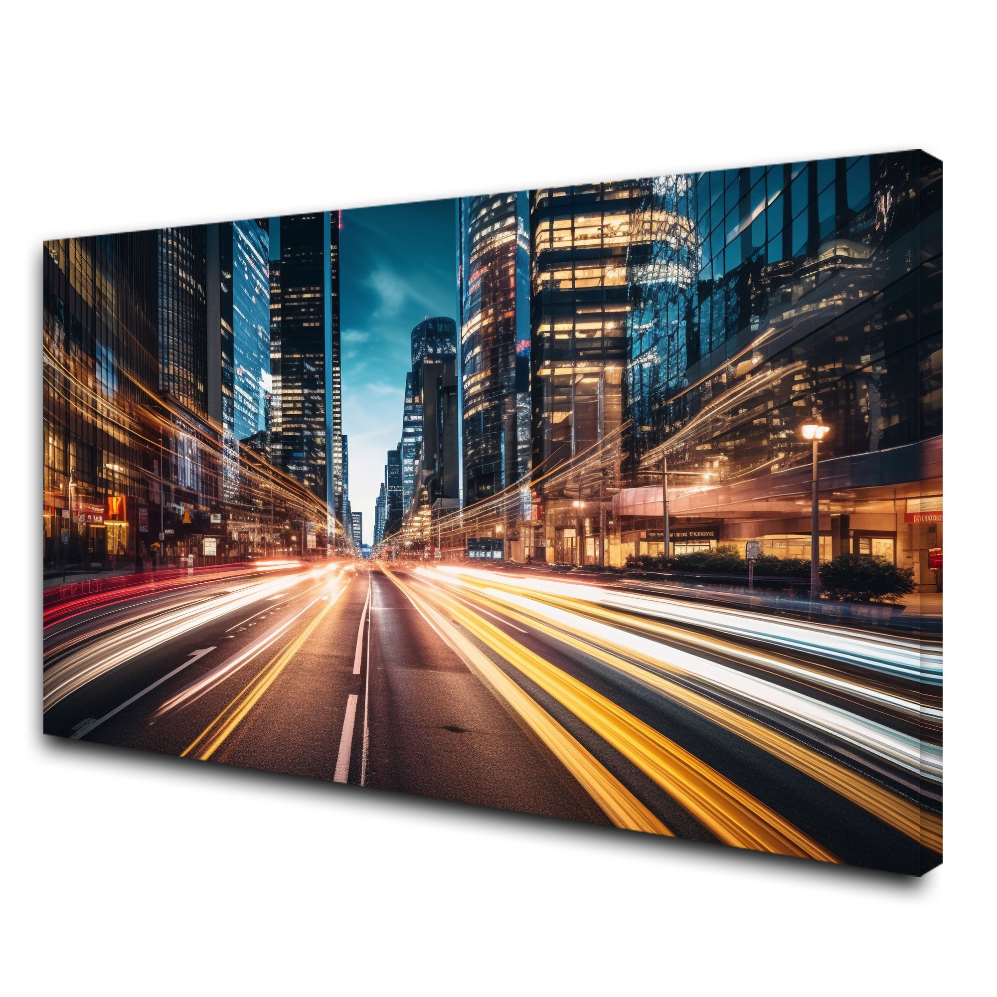 City life Canvas painting with frame Big Size Wall Art for living room,Bedroom,Drawing room,Hotels