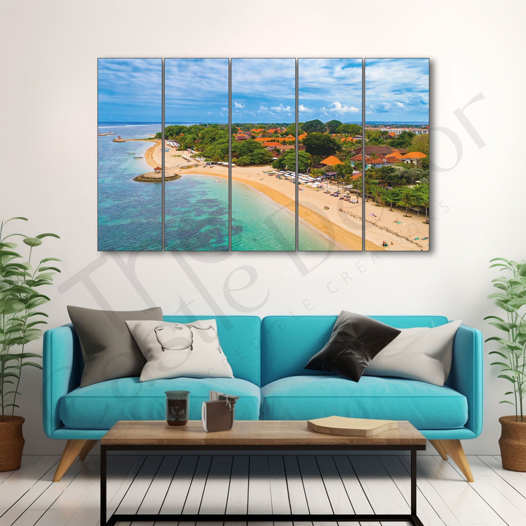 Sea Water Painting with frame Big Size Wall Art for living room,Bedroom,Drawing room,Hotels