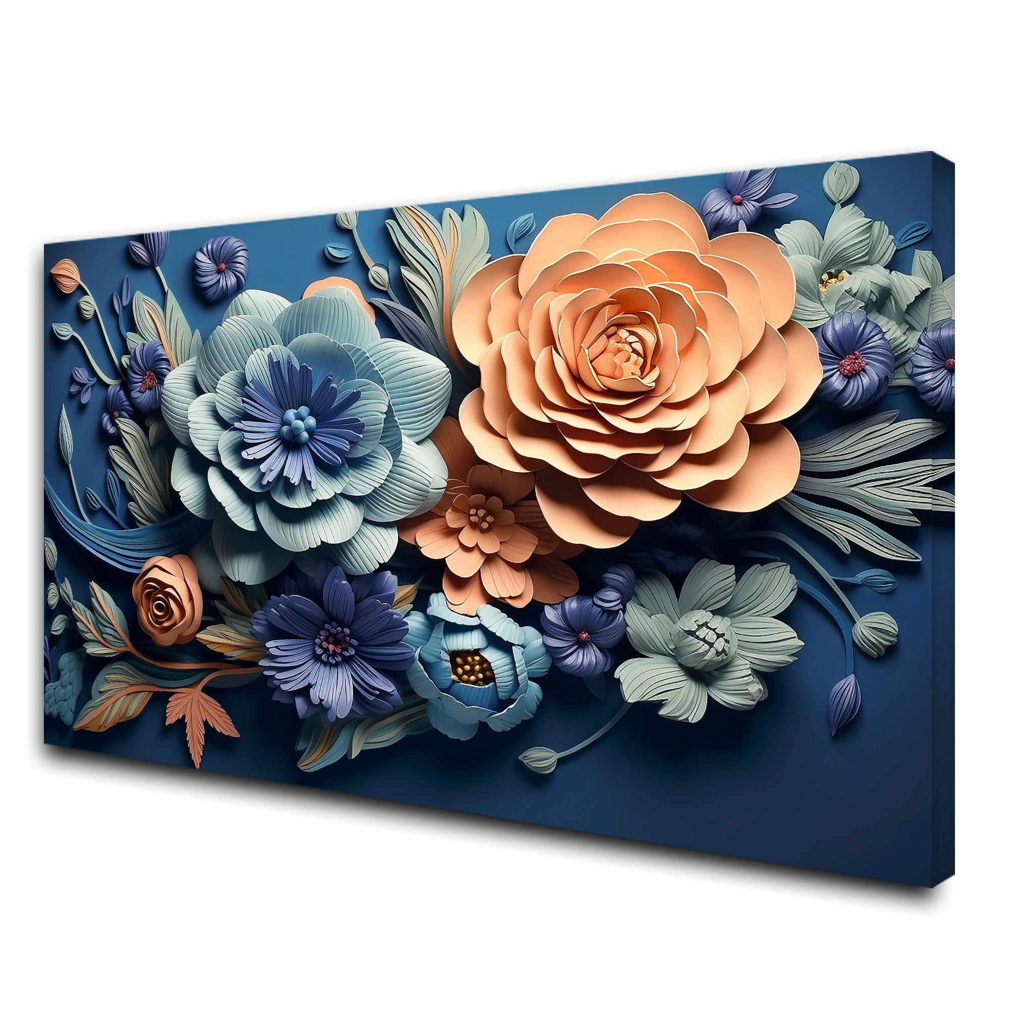 Modern flowers Canvas painting with frame Big Size Wall Art for living room,Bedroom,Drawing room,Hotels