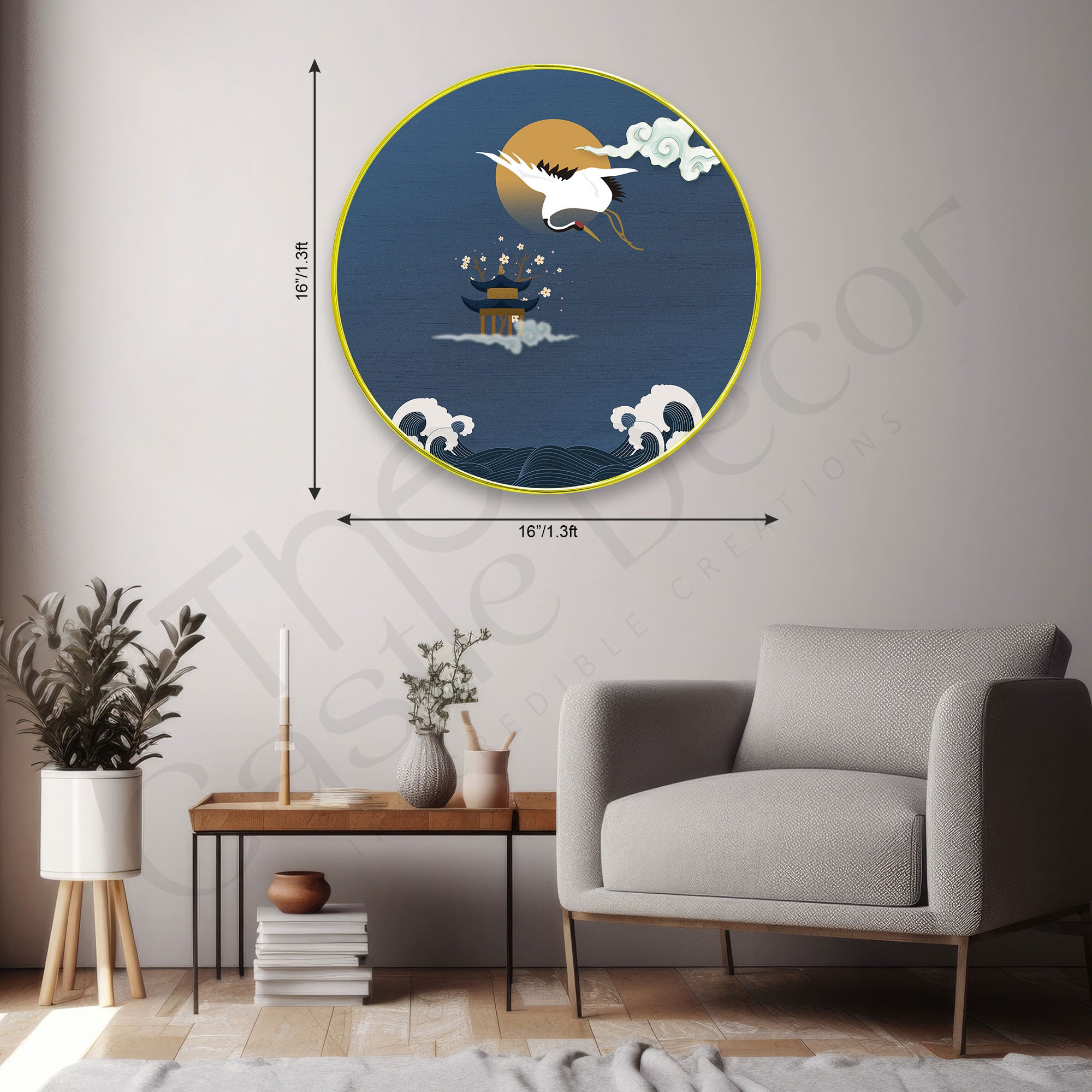 Birds Sparkle Wooden Wall Plate for Home Decoration Art-31