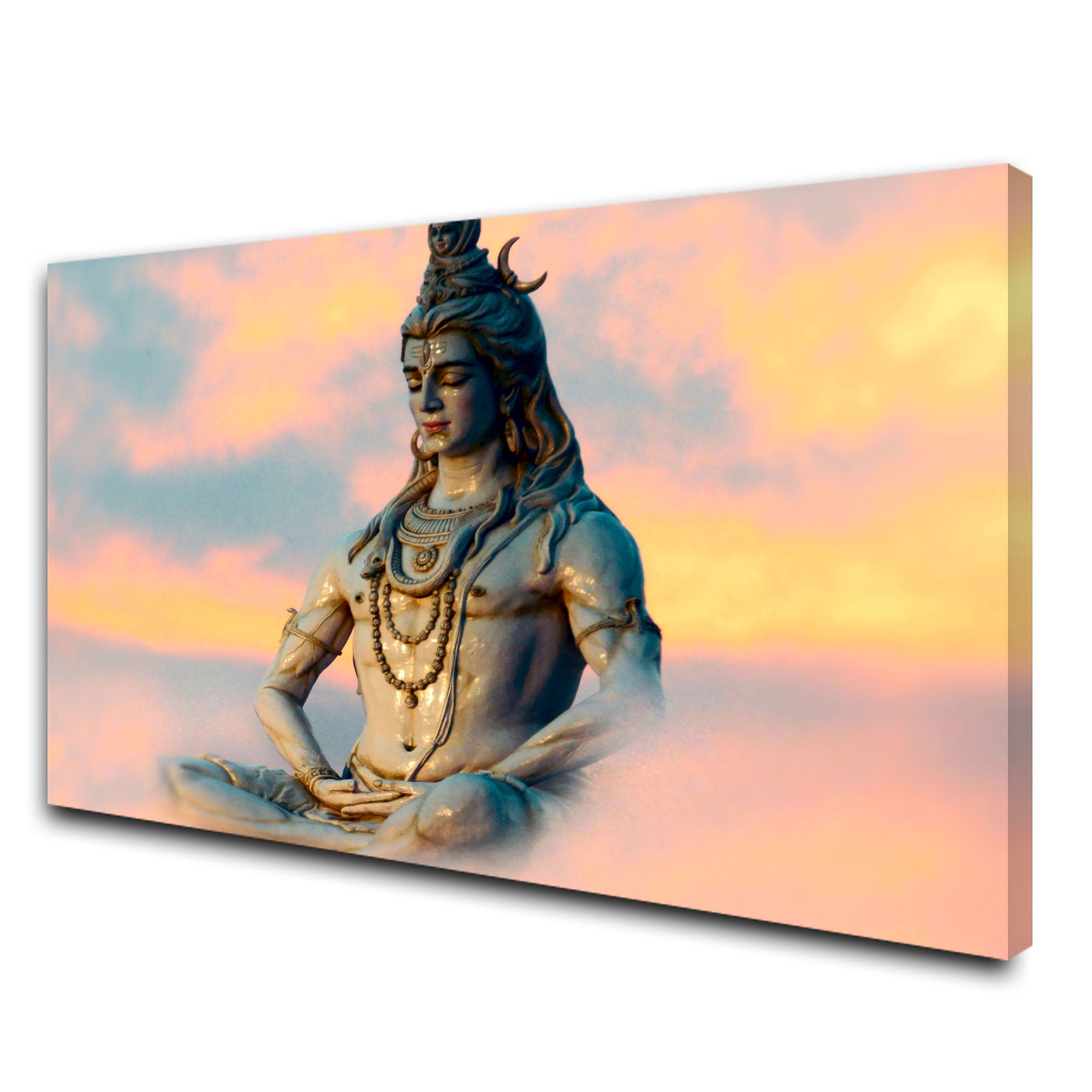 Lord shiva Canvas painting with frame Big Size Wall Art for living room,Bedroom,Drawing room,Hotels