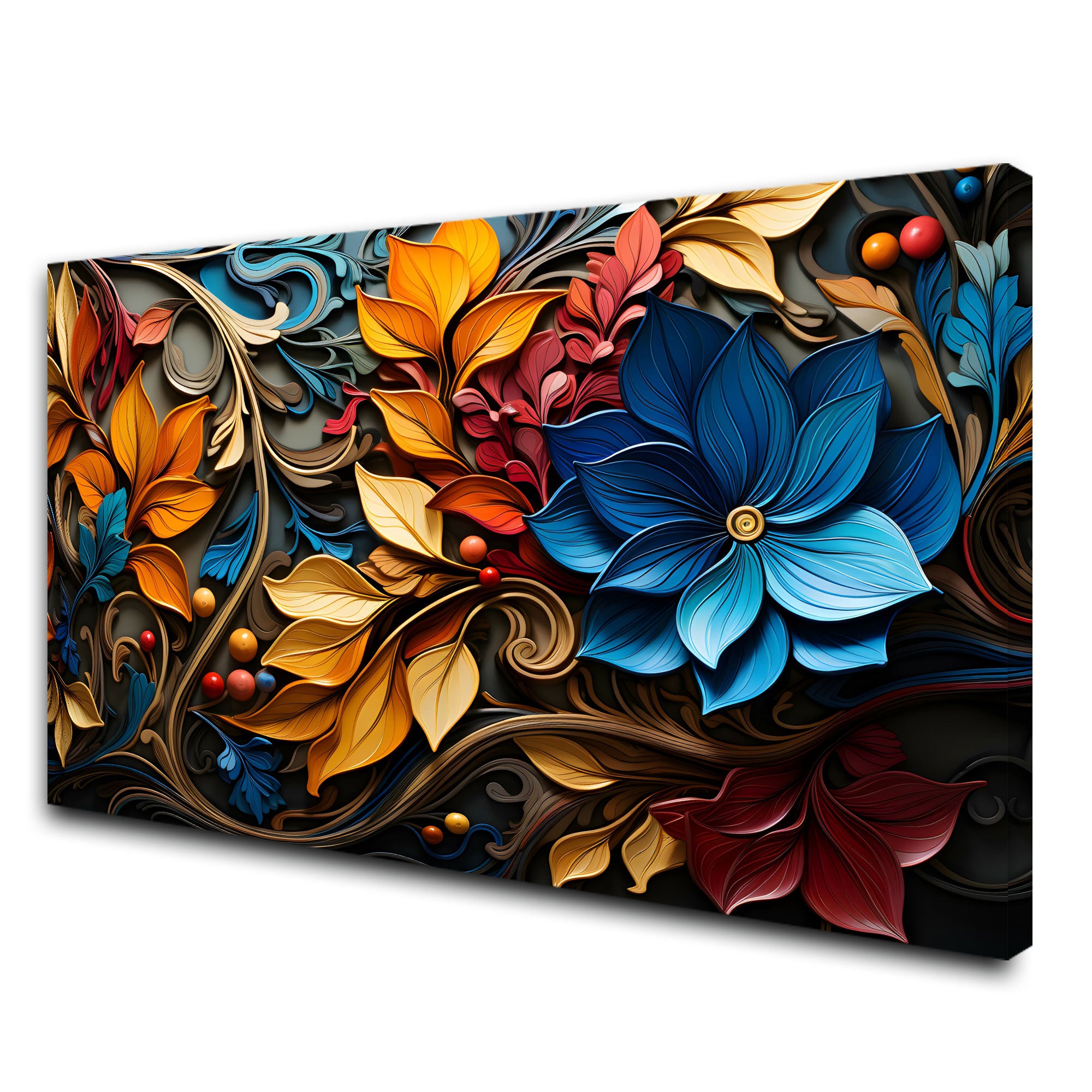 FlowersAbstract Canvas painting with frame Big Size Wall Art for living room,Bedroom,Drawing room,Hotels
