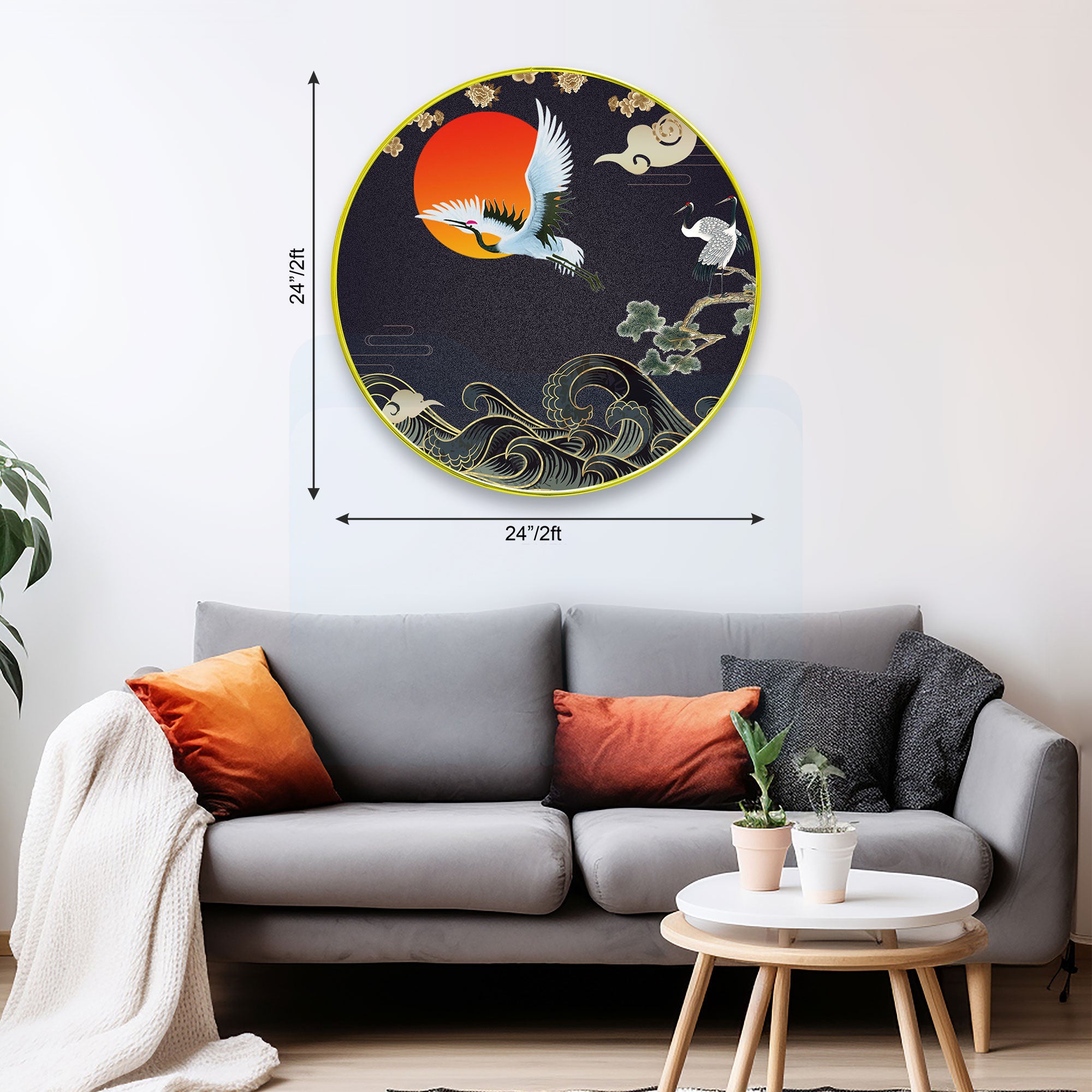 Birds Sparkle Wooden Wall Plate for Home Decoration Art-23