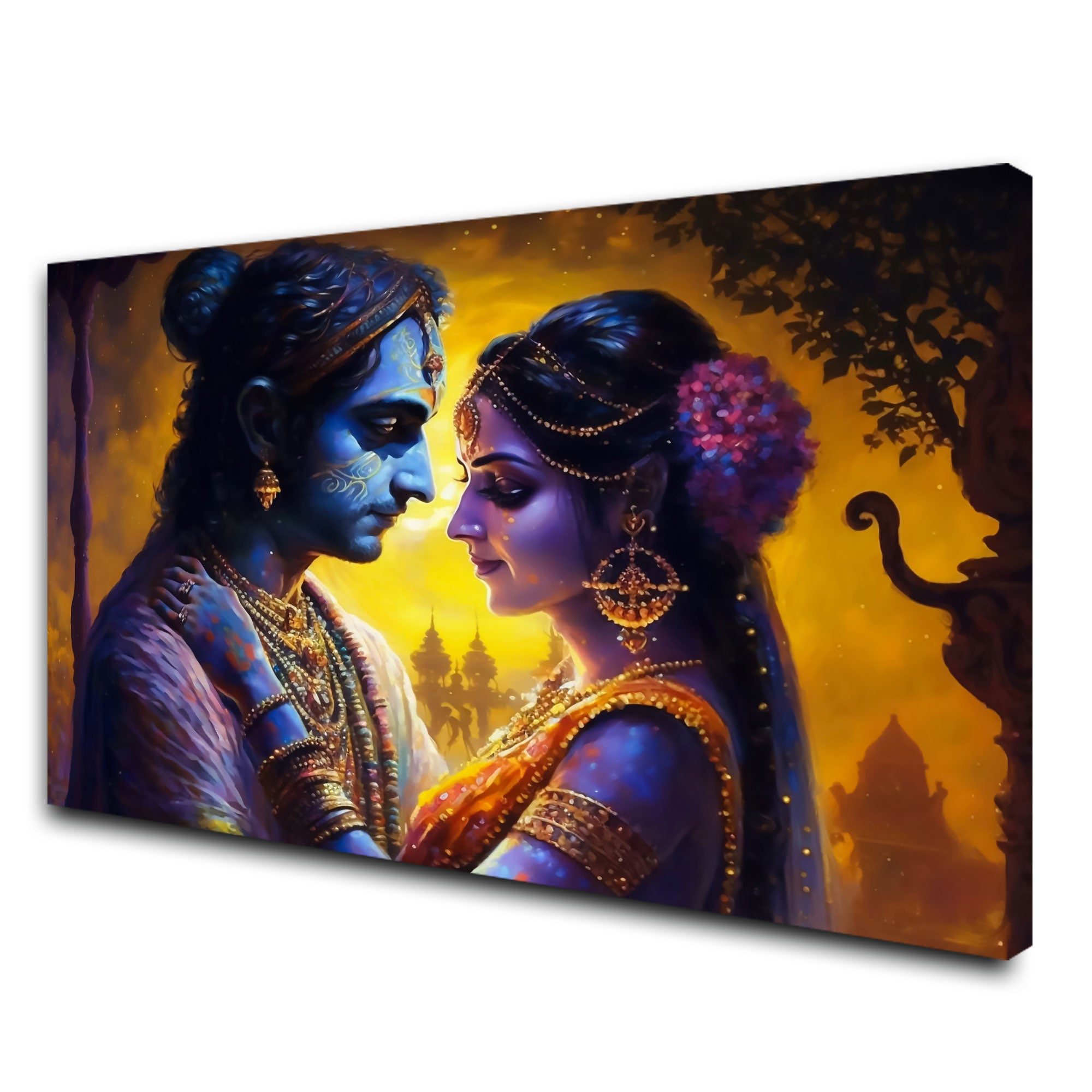 Radha krishan ji Canvas painting with frame Big Size Wall Art for living room,Bedroom,Drawing room,Hotels