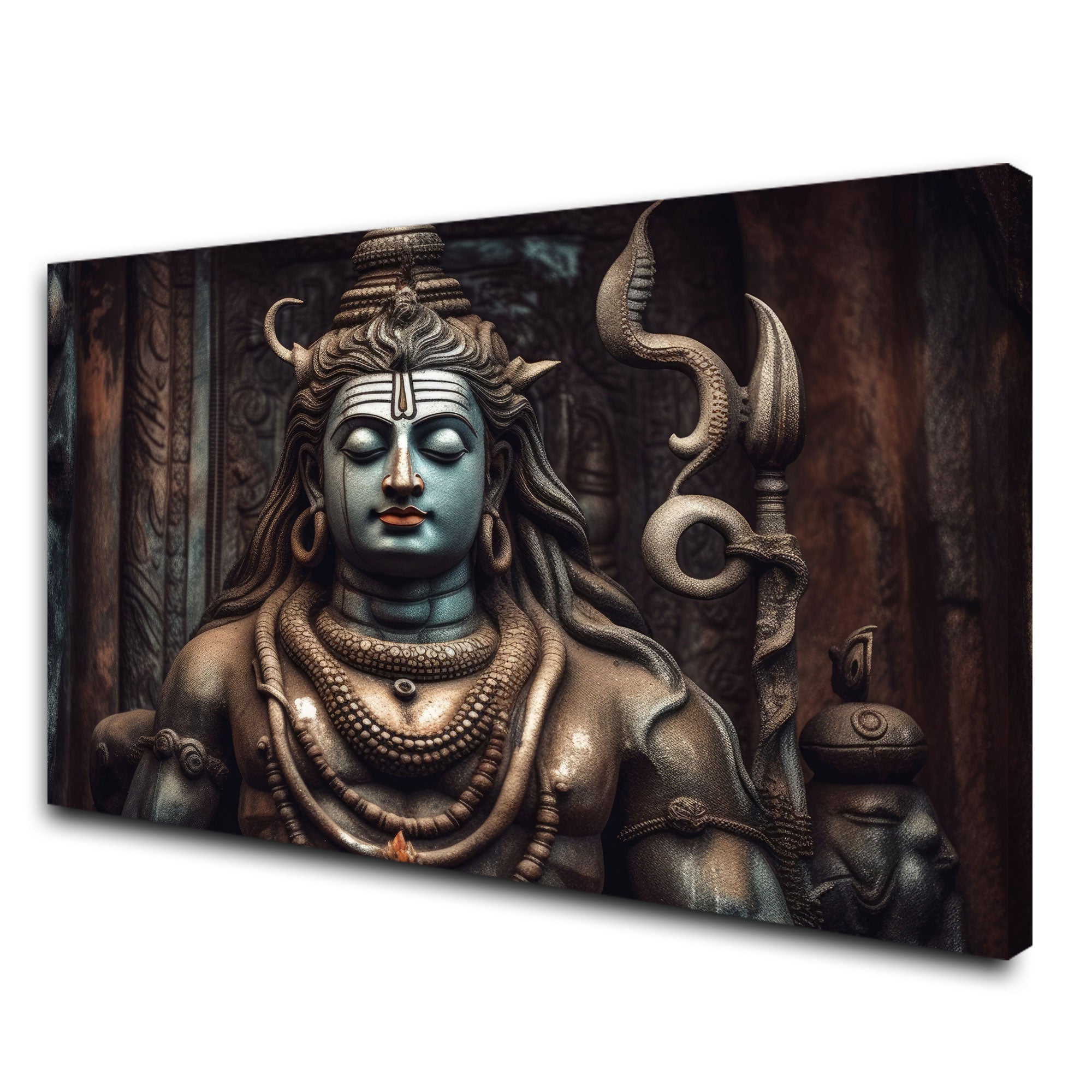 Lord shiva Canvas painting with frame Big Size Wall Art for living room,Bedroom,Drawing room,Hotels