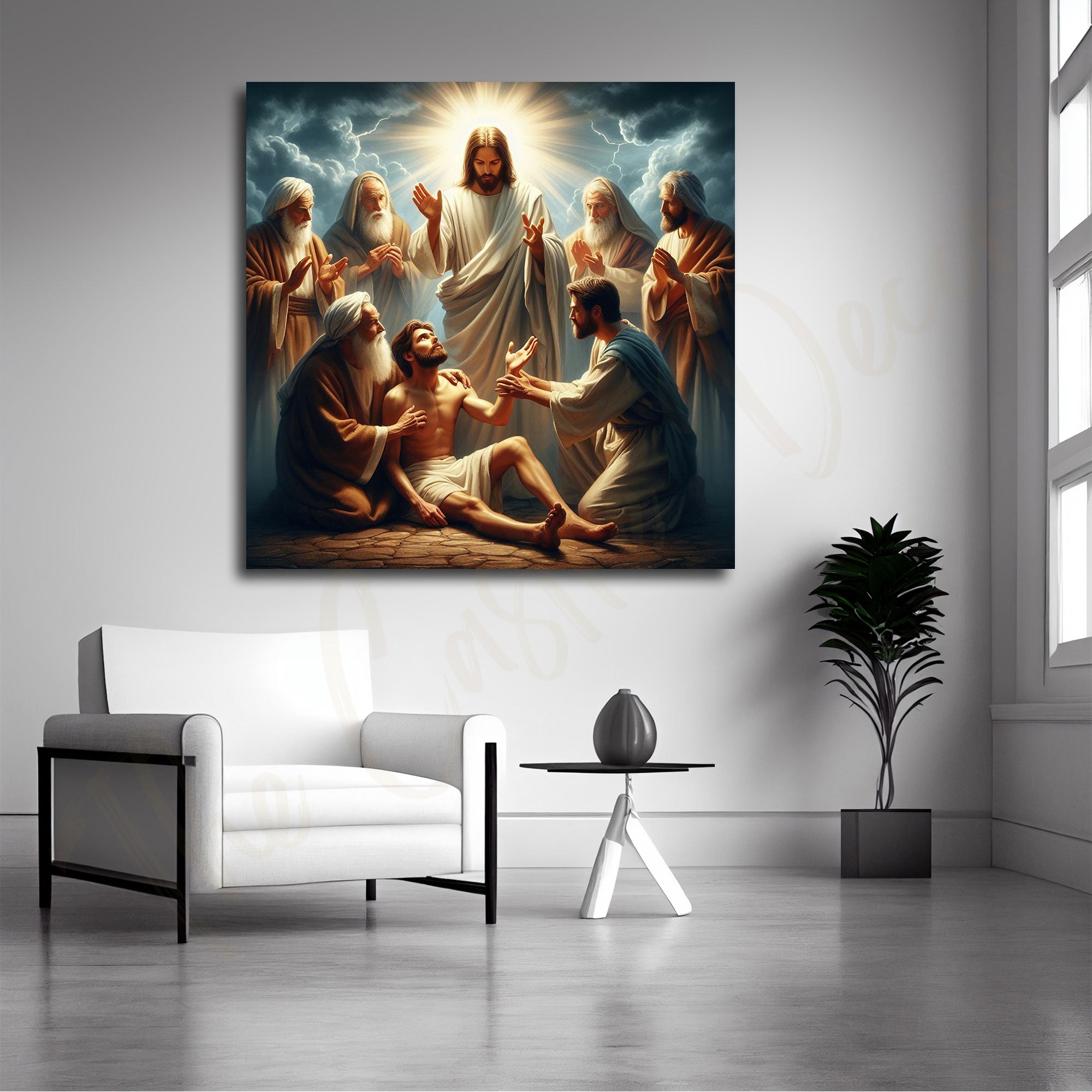 Lord jesus christ painting with frame Big Size Wall Art for living room,Bedroom,Drawing room,Hotels