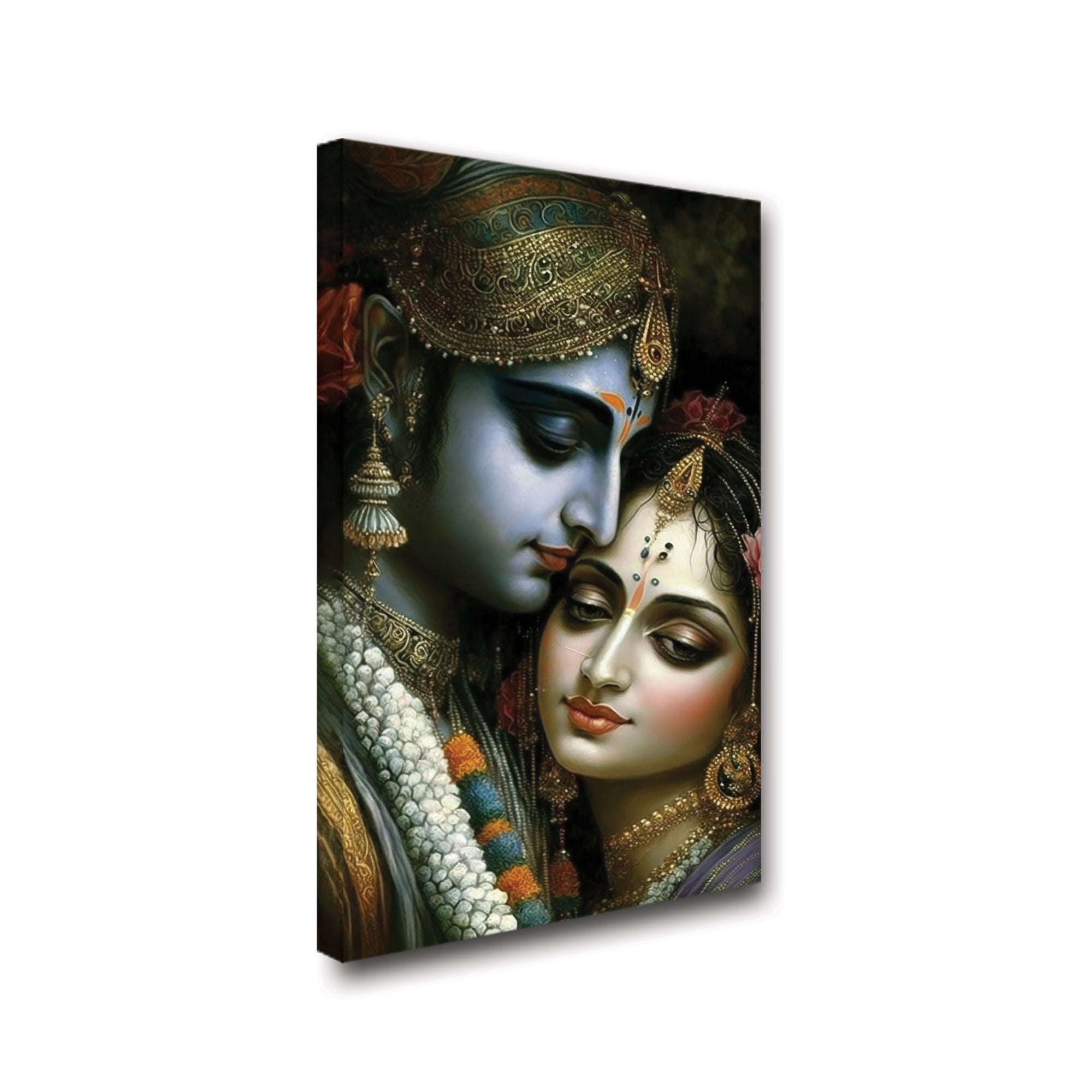 Radha krishan love Canvas painting with frame Big Size Wall Art for living room,Bedroom,Drawing roomHotels