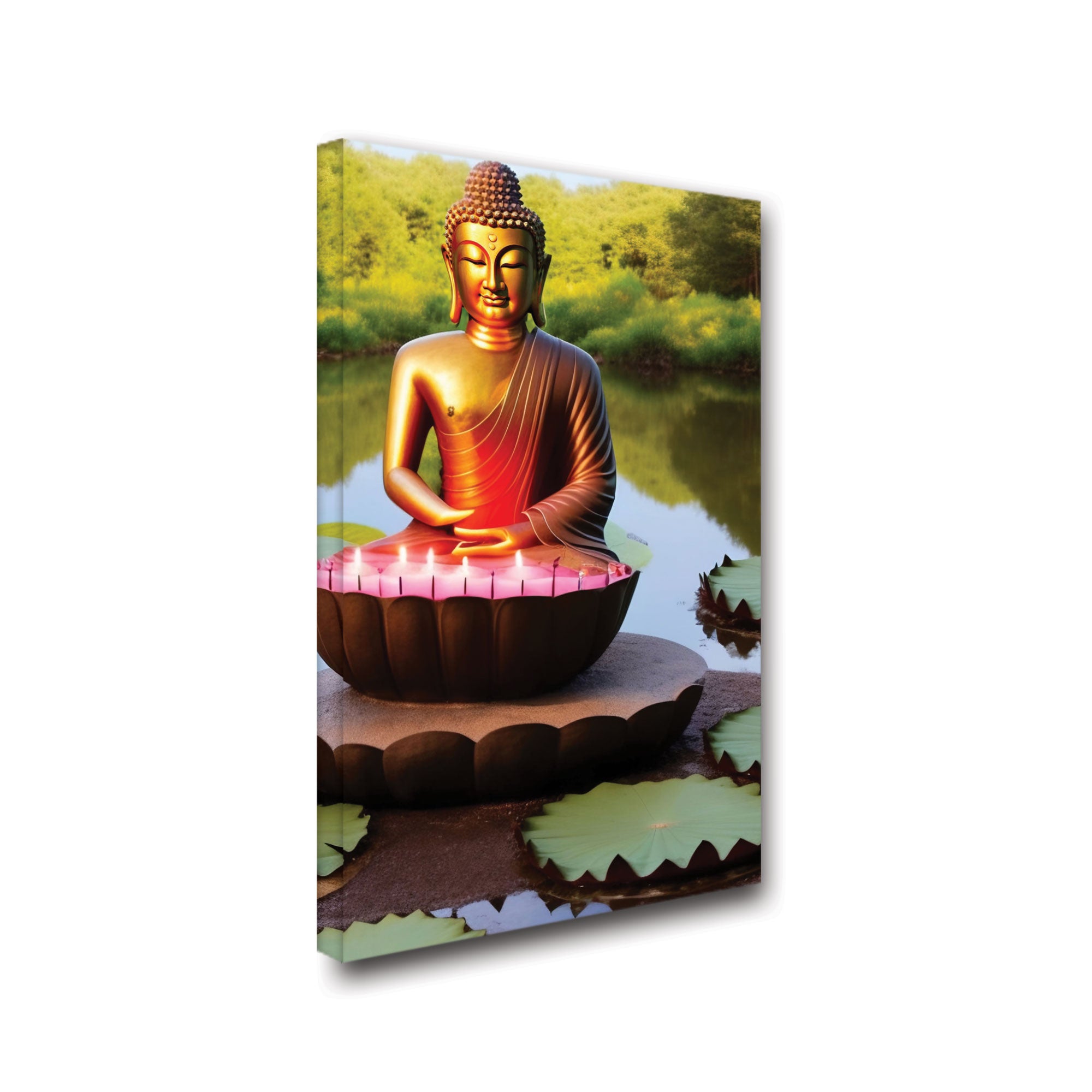 Buddha meditation Canvas painting with frame Big Size Wall Art for living room,Bedroom,Drawing room,Hotels