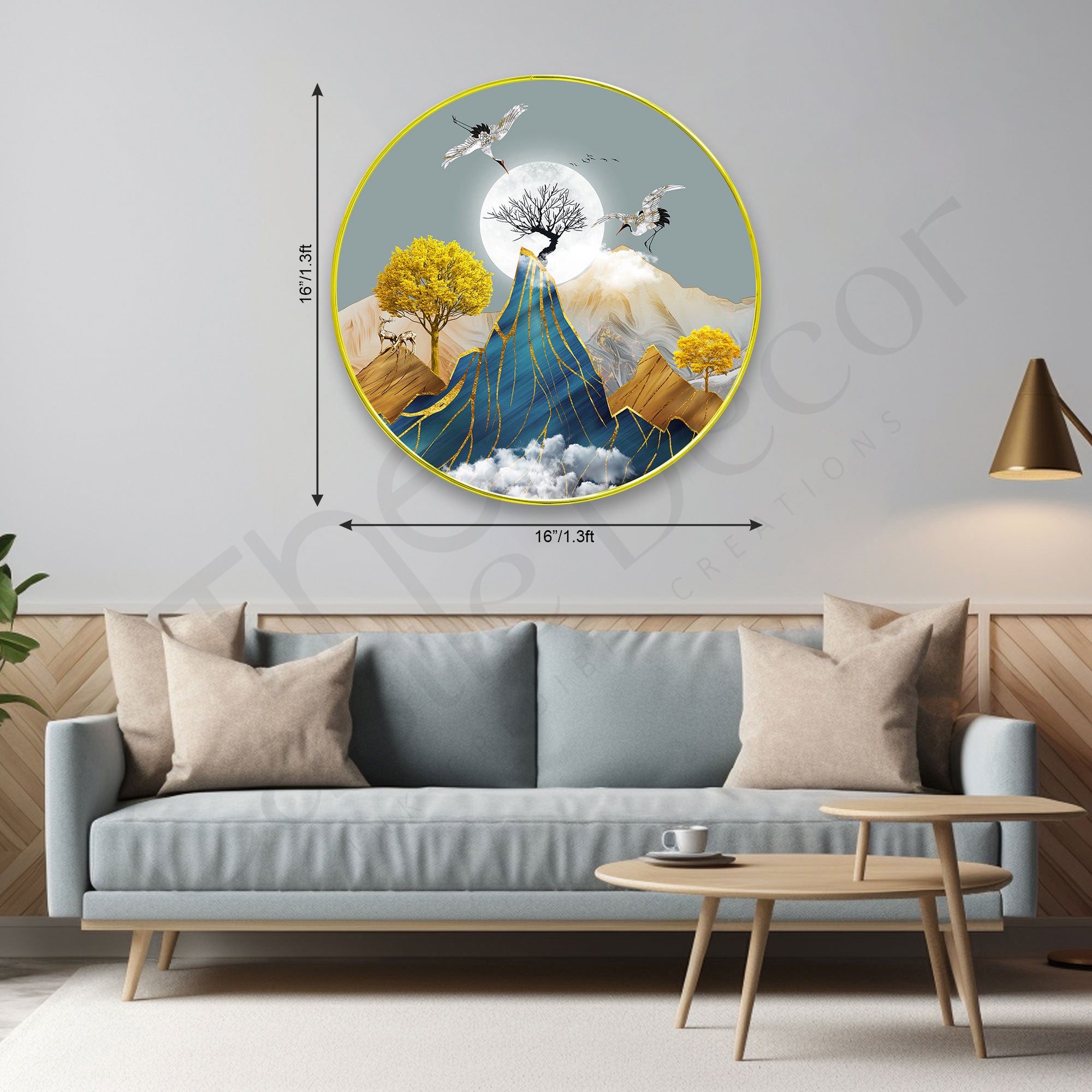 Nature Sparkle Wooden Wall Plate for Home Decoration Art-15