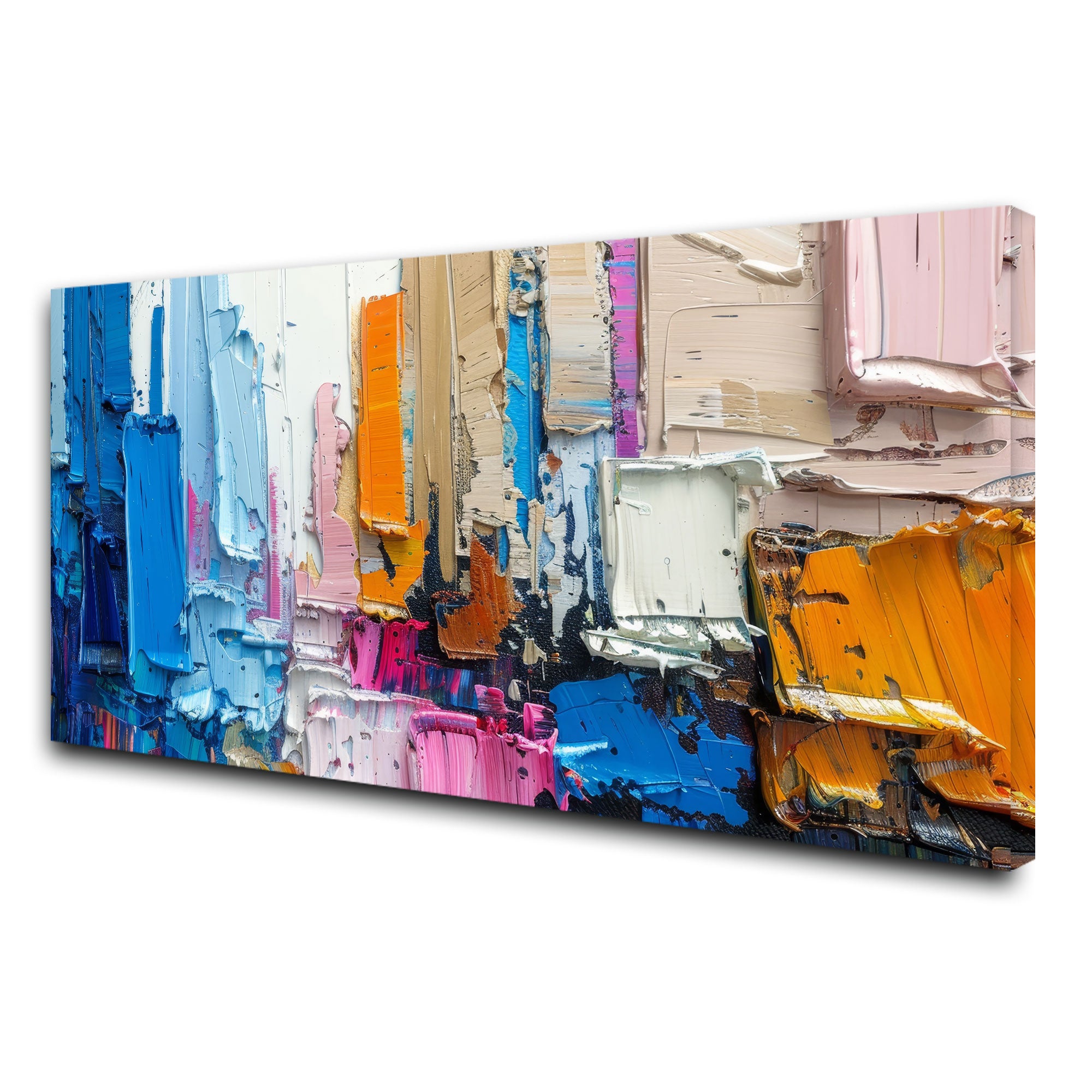 MulticoloursAbstract Canvas painting with frame Big Size Wall Art for living room,Bedroom,Drawing room,Hotels