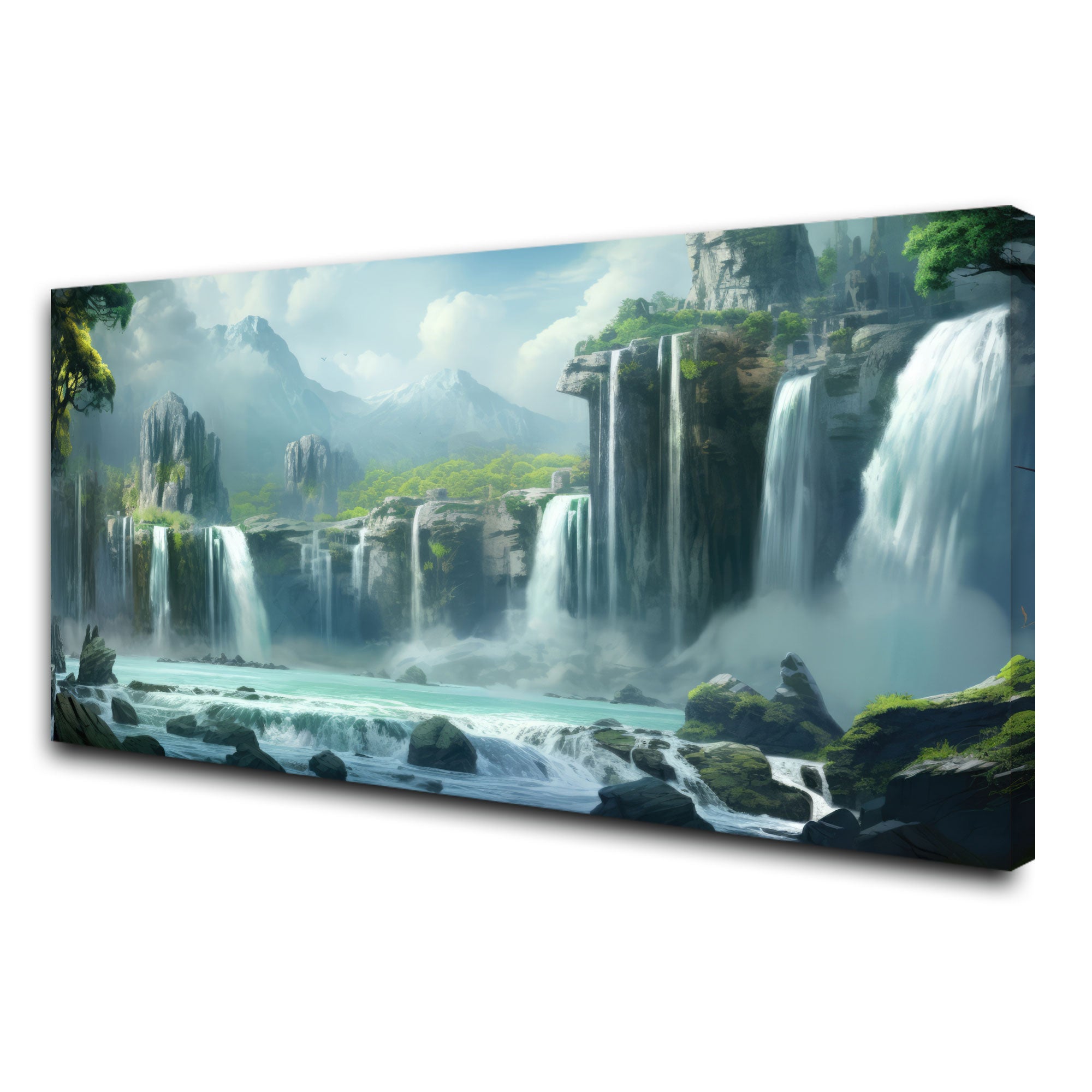 NatureAbstract Canvas painting with frame Big Size Wall Art for living room,Bedroom,Drawing room,Hotels