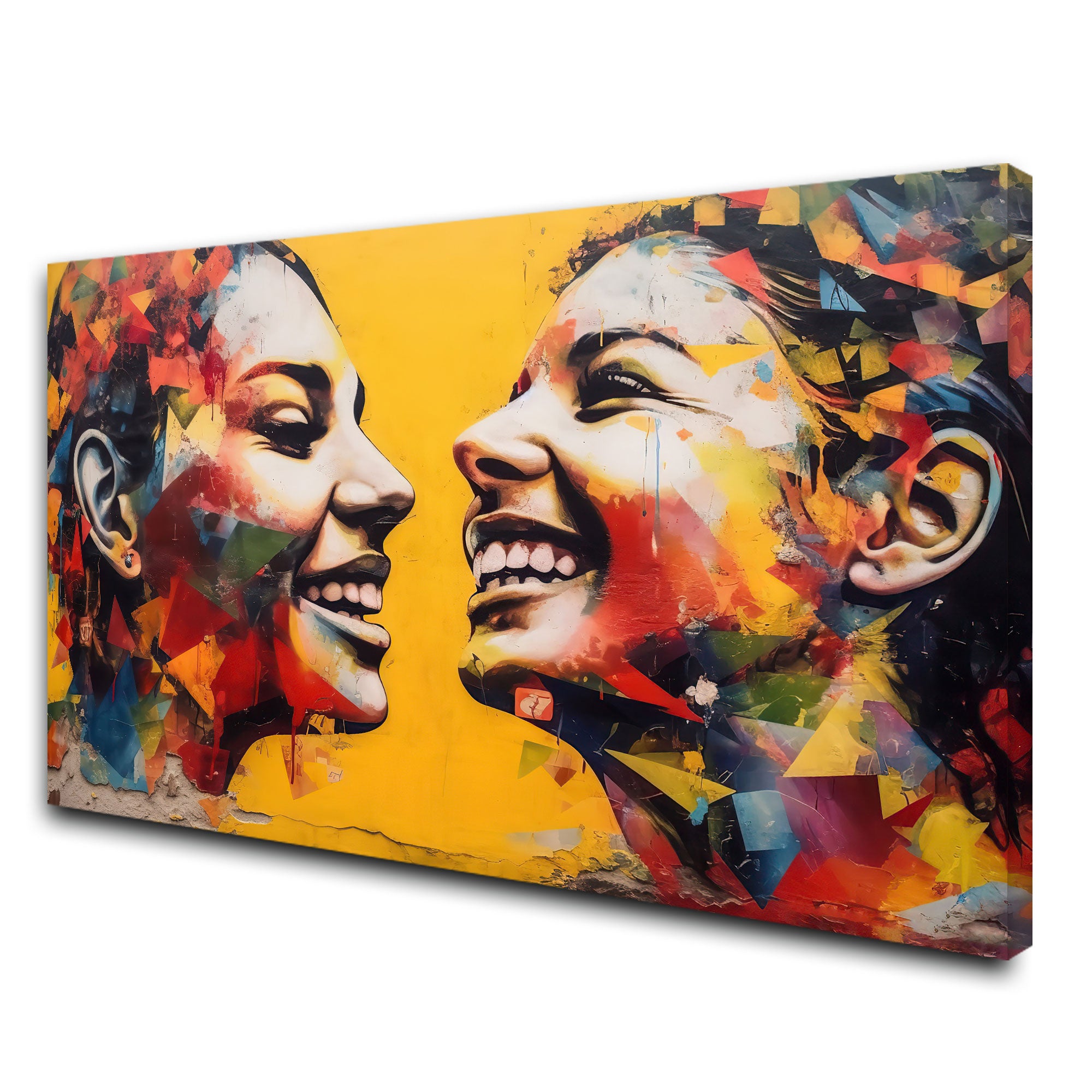 Multi WomenAbstract Canvas painting with frame Big Size Wall Art for living room,Bedroom,Drawing room,Hotels