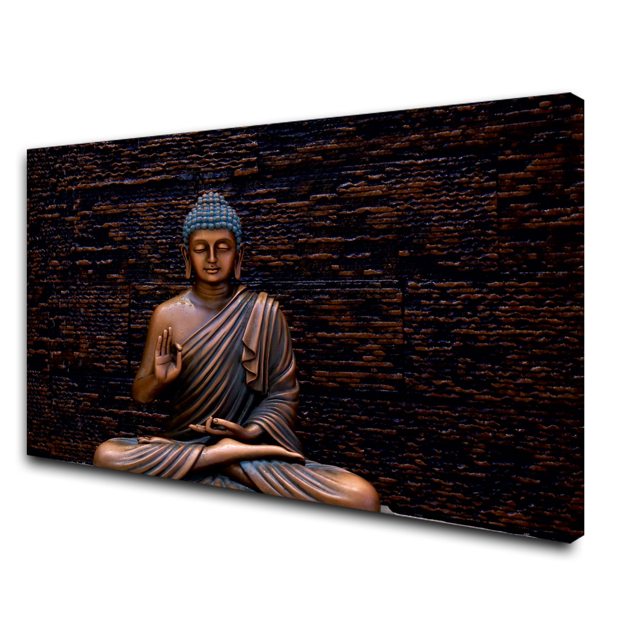 Lord budhism Canvas painting with frame Big Size Wall Art for living room,Bedroom,Drawing room,Hotels