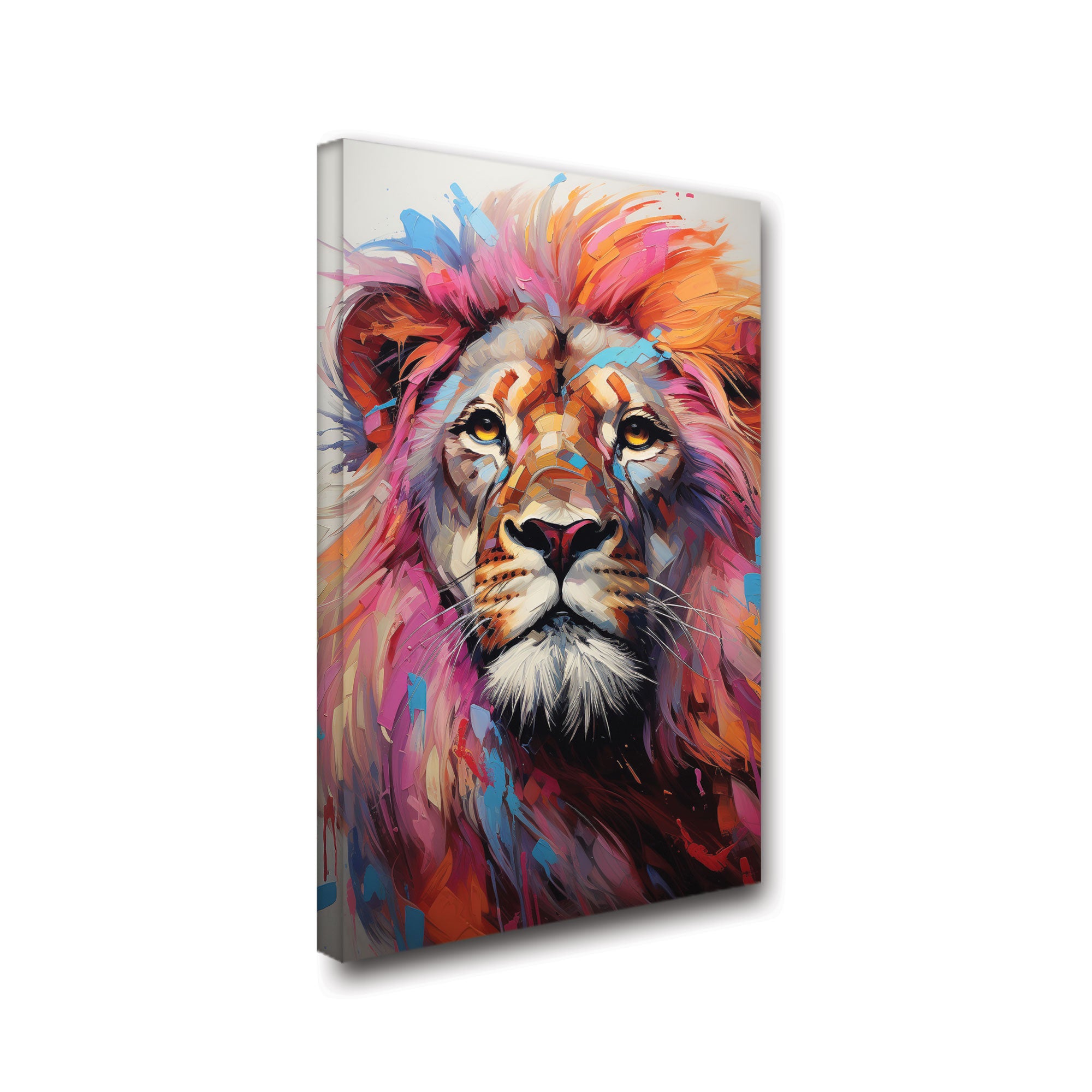LionAbstract Canvas painting with frame Big Size Wall Art for living room,Bedroom,Drawing room,Hotels