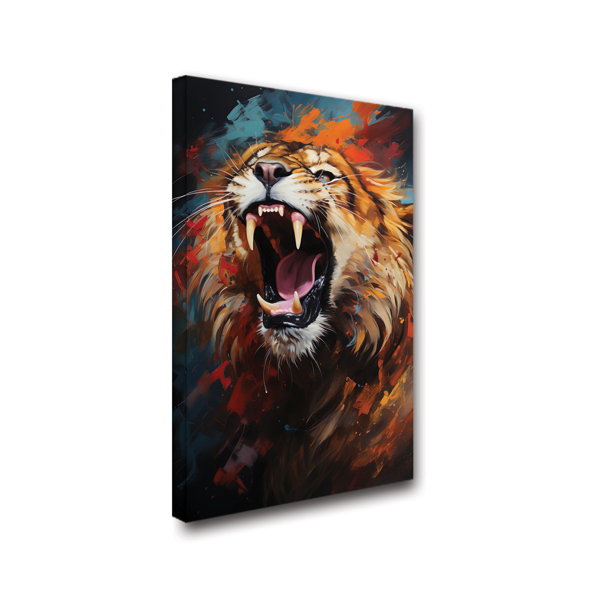 TigerAbstract Canvas painting with frame Big Size Wall Art for living room,Bedroom,Drawing room,Hotels