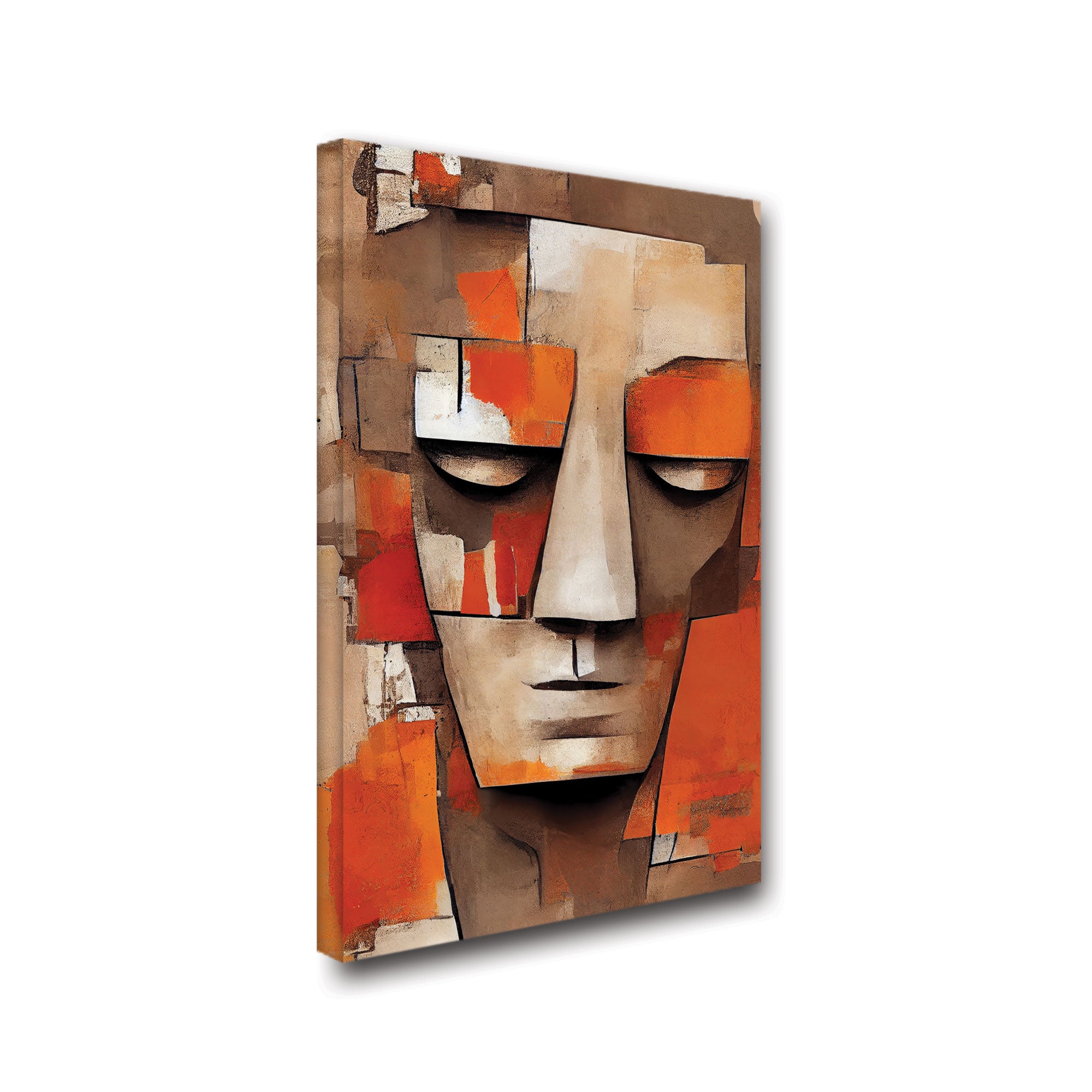 FaceAbstract Canvas painting with frame Big Size Wall Art for living room,Bedroom,Drawing room,Hotels