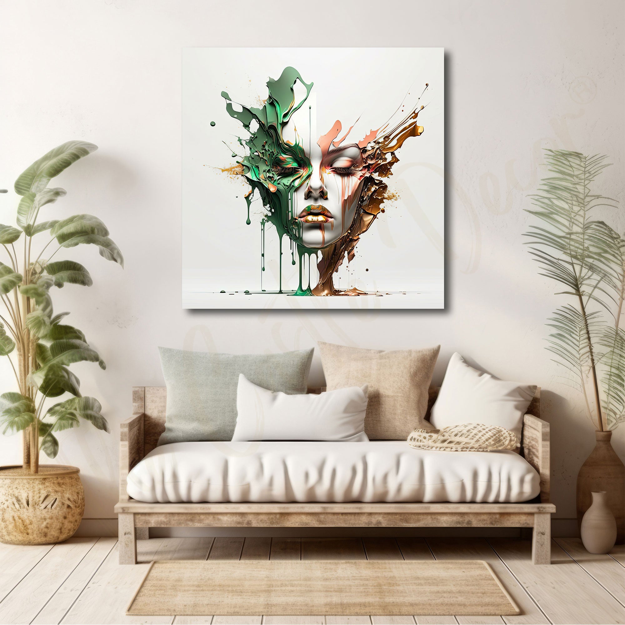 Abstract Women face painting with frame Big Size Wall Art for living room,Bedroom,Drawing room,Hotels