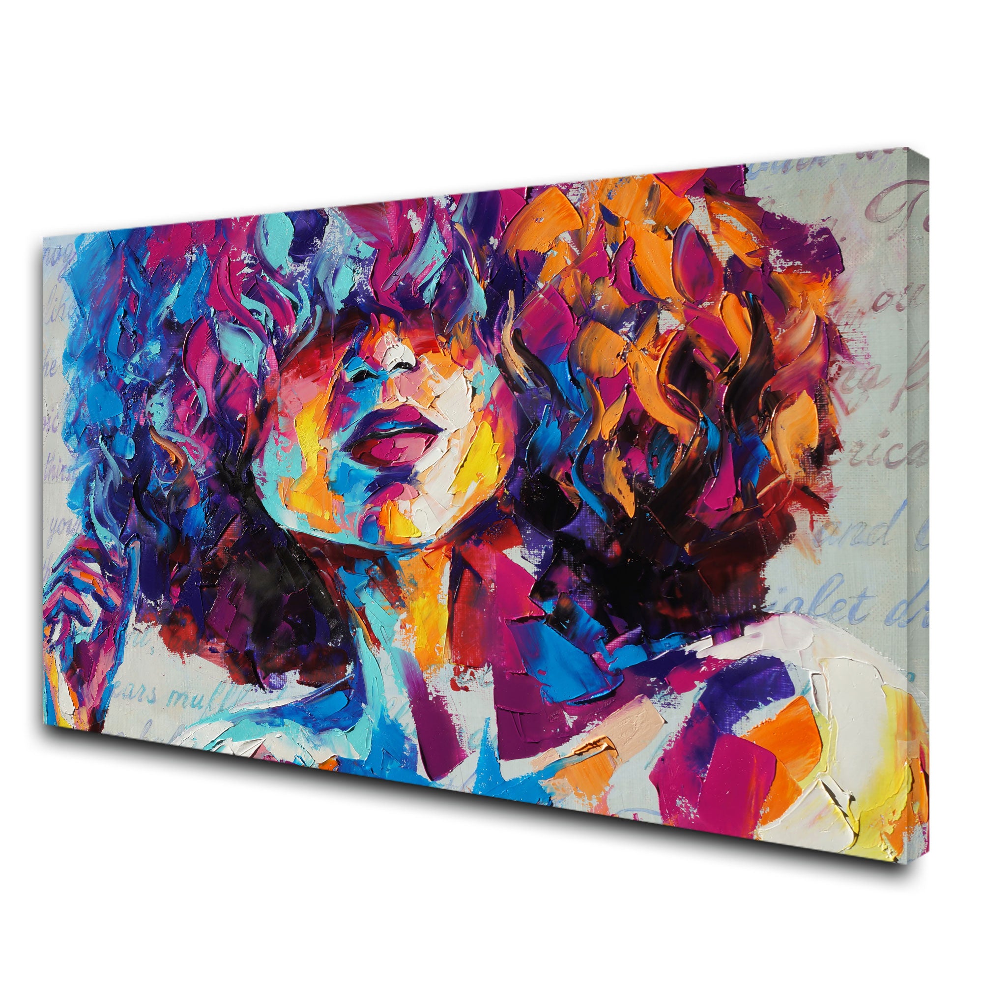 Woman faceAbstract Canvas painting with frame Big Size Wall Art for living room,Bedroom,Drawing room,Hotels