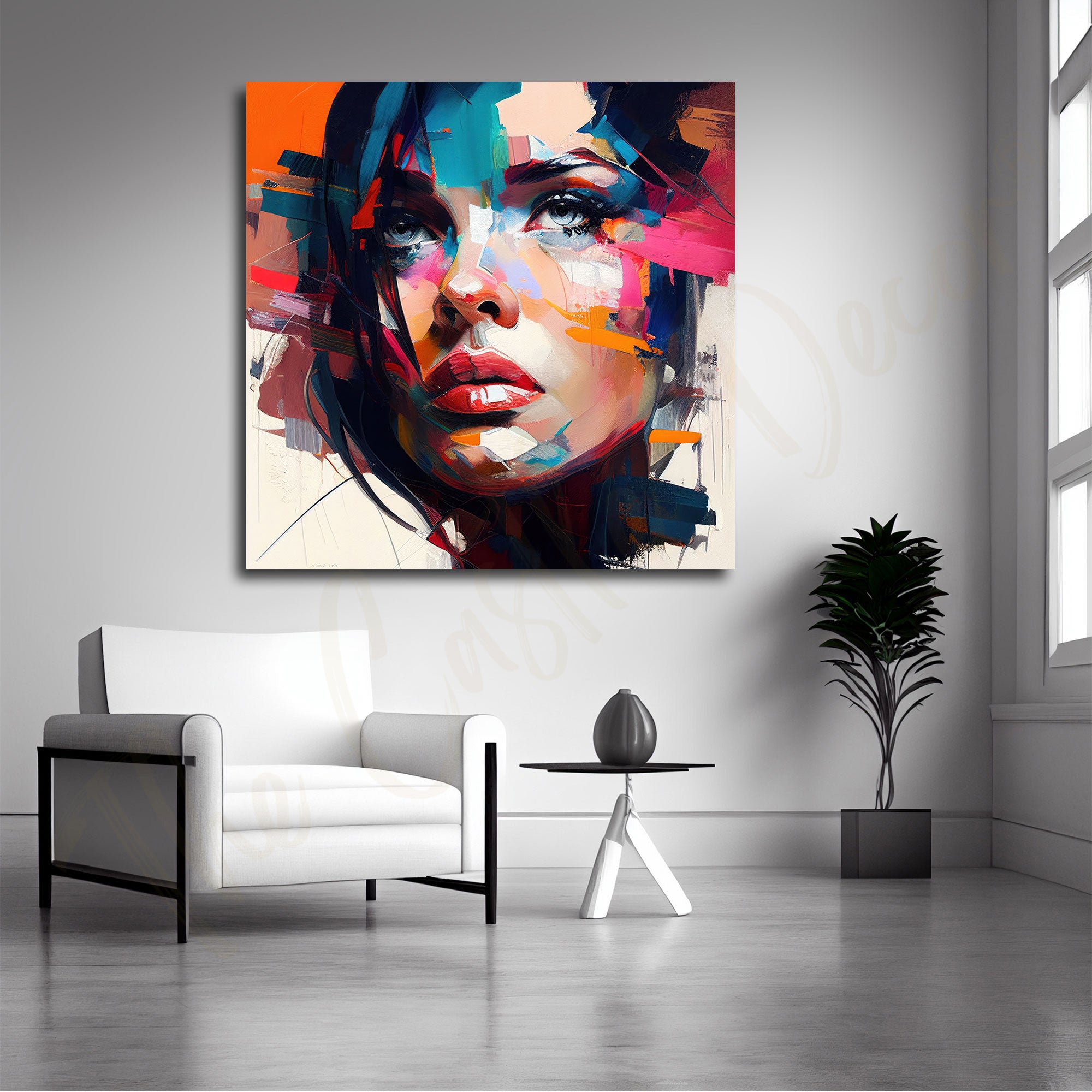 Abstract woman painting with frame Big Size Wall Art for living room,Bedroom,Drawing room,Hotels