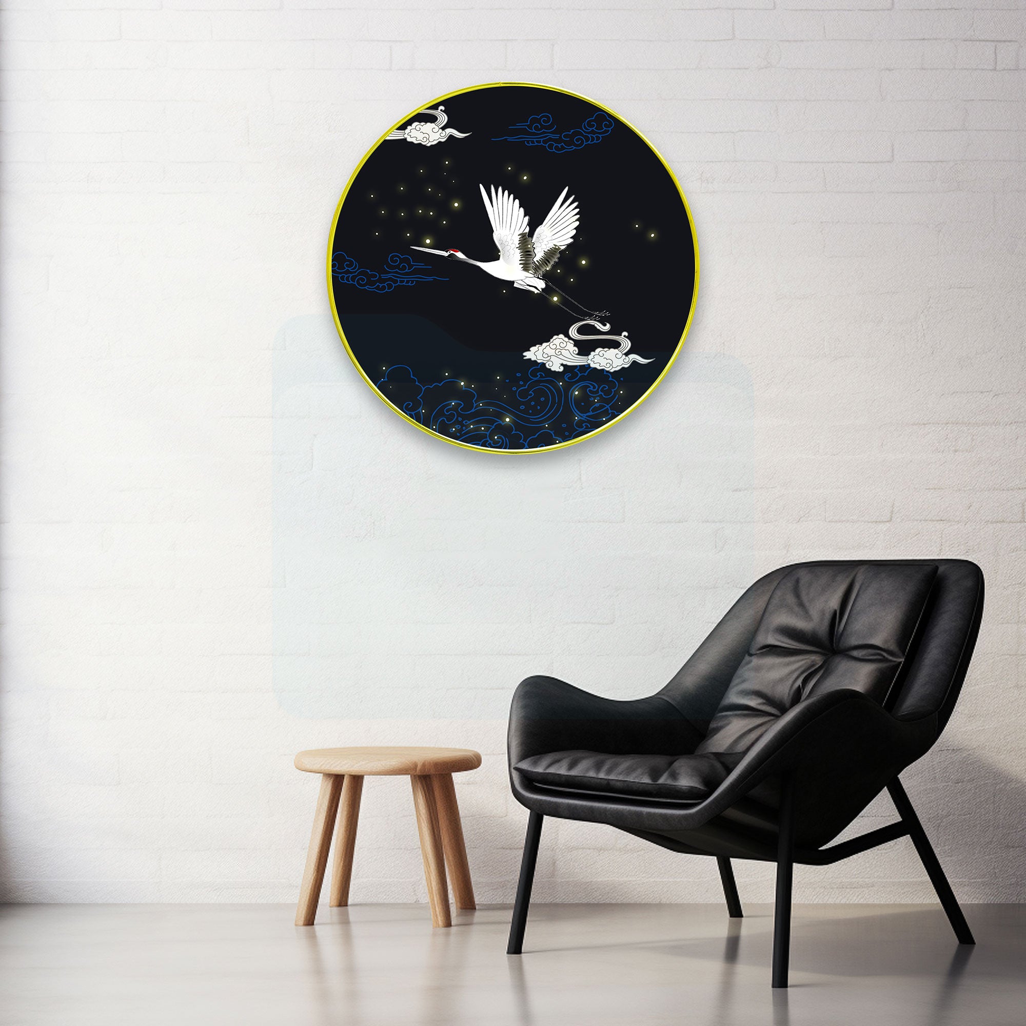 Birds Sparkle Wooden Wall Plate for Home Decoration Art-19