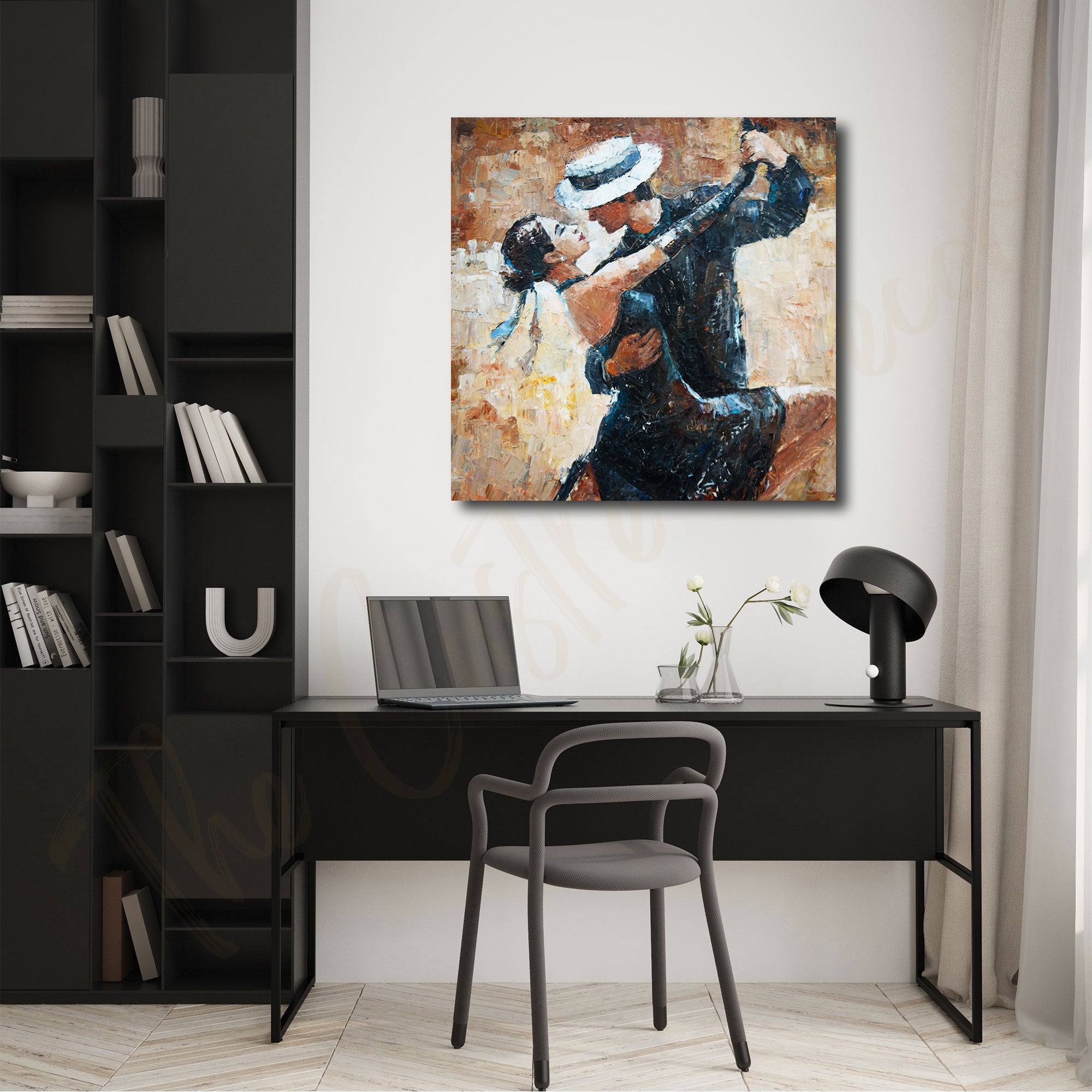 Abstract dance painting with frame Big Size Wall Art for living room,Bedroom,Drawing room,Hotels