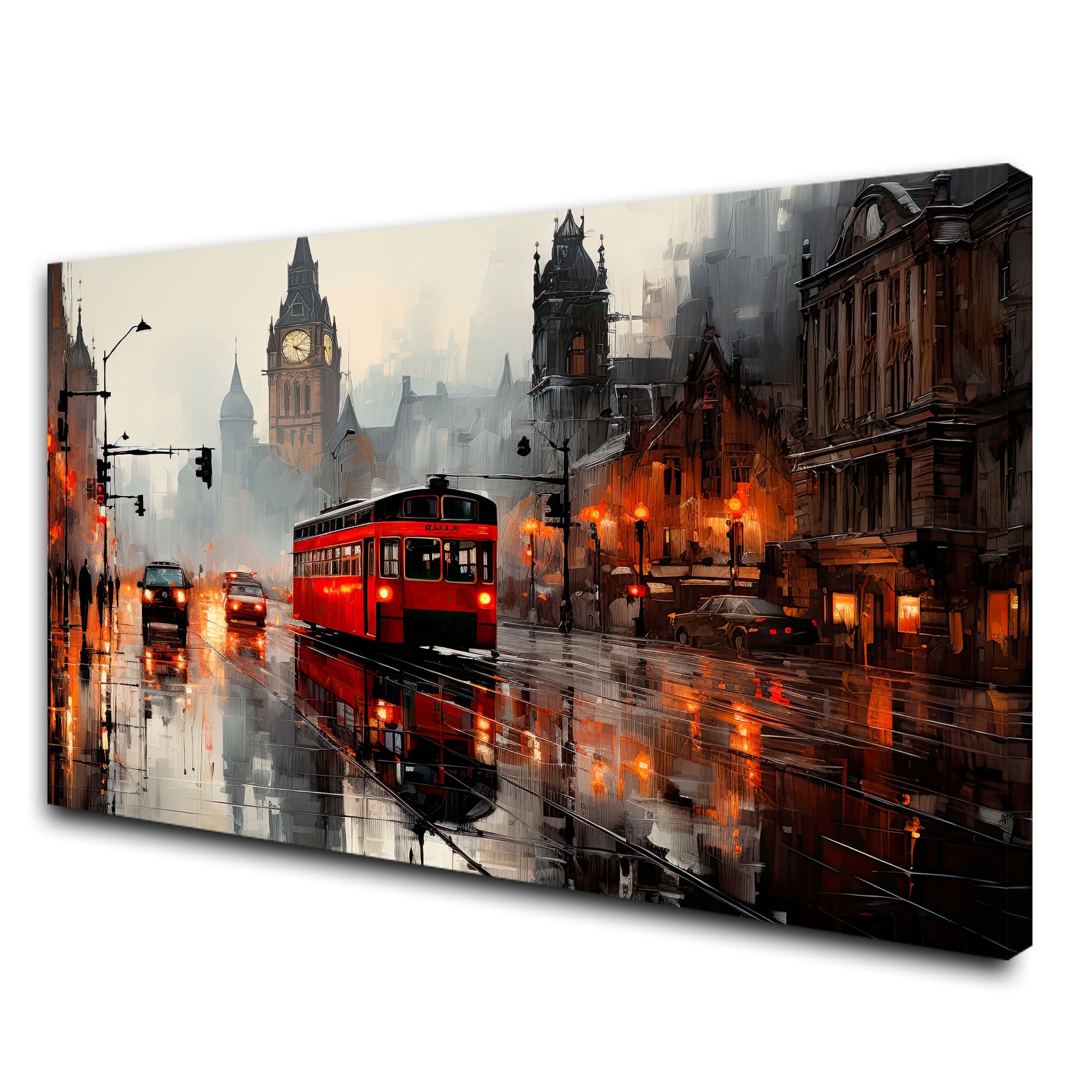 Vintage trainAbstract Canvas painting with frame Big Size Wall Art for living room,Bedroom,Drawing room,Hotels