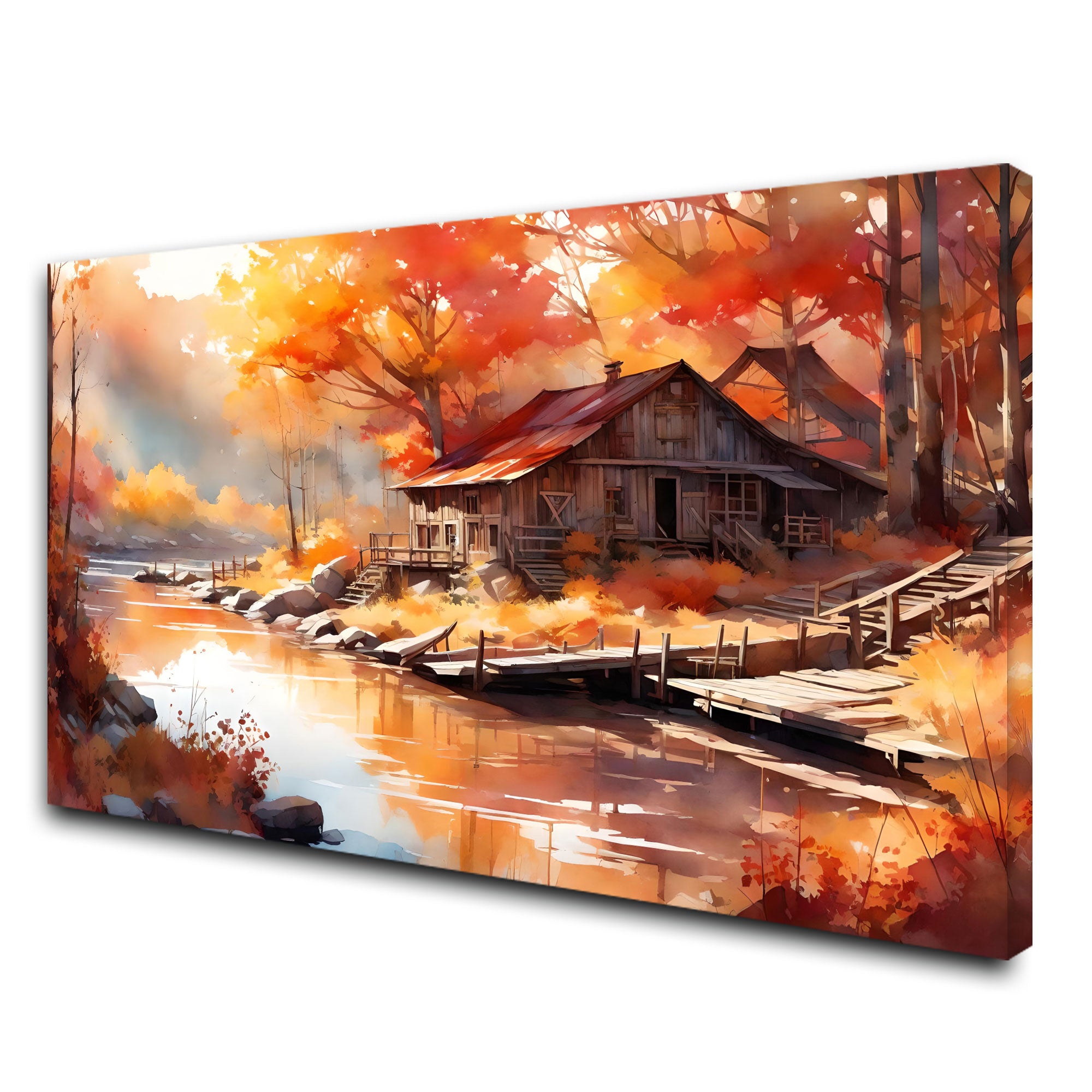 Forest Abstract Canvas painting with frame Big Size Wall Art for living room,Bedroom,Drawing room,Hotels