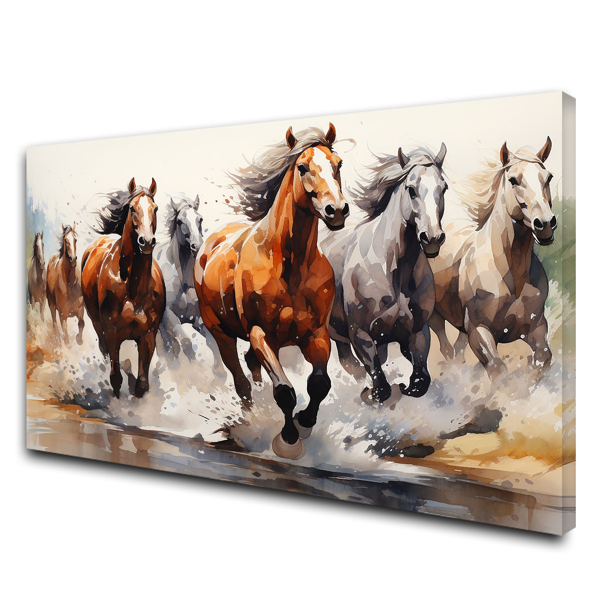 7 hoses running vastu Canvas painting Big Size Wall Art for living room,Bedroom,Drawing room,Hotels