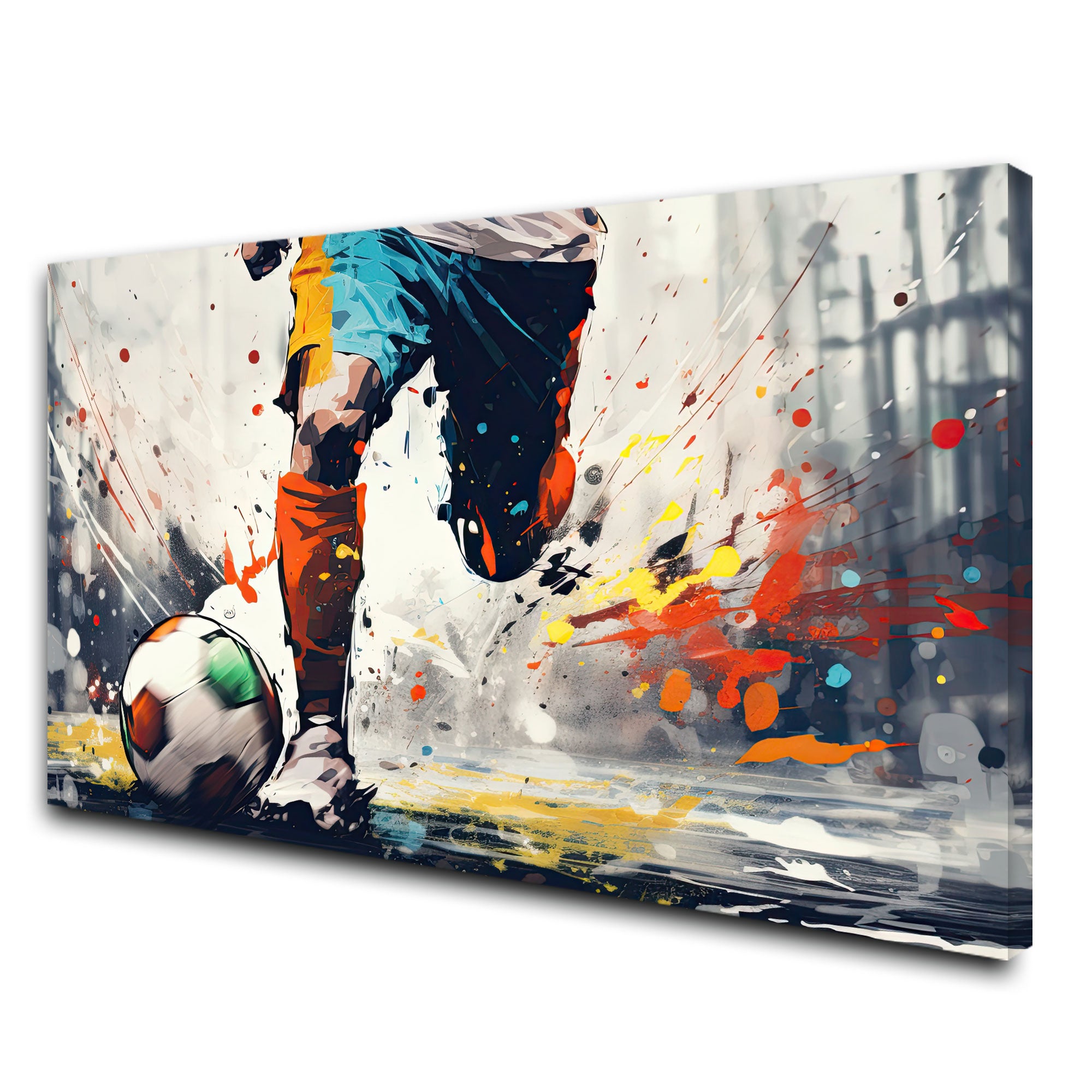 Football Canvas painting with frame Big Size Wall Art for living room,Bedroom,Drawing room,Hotels