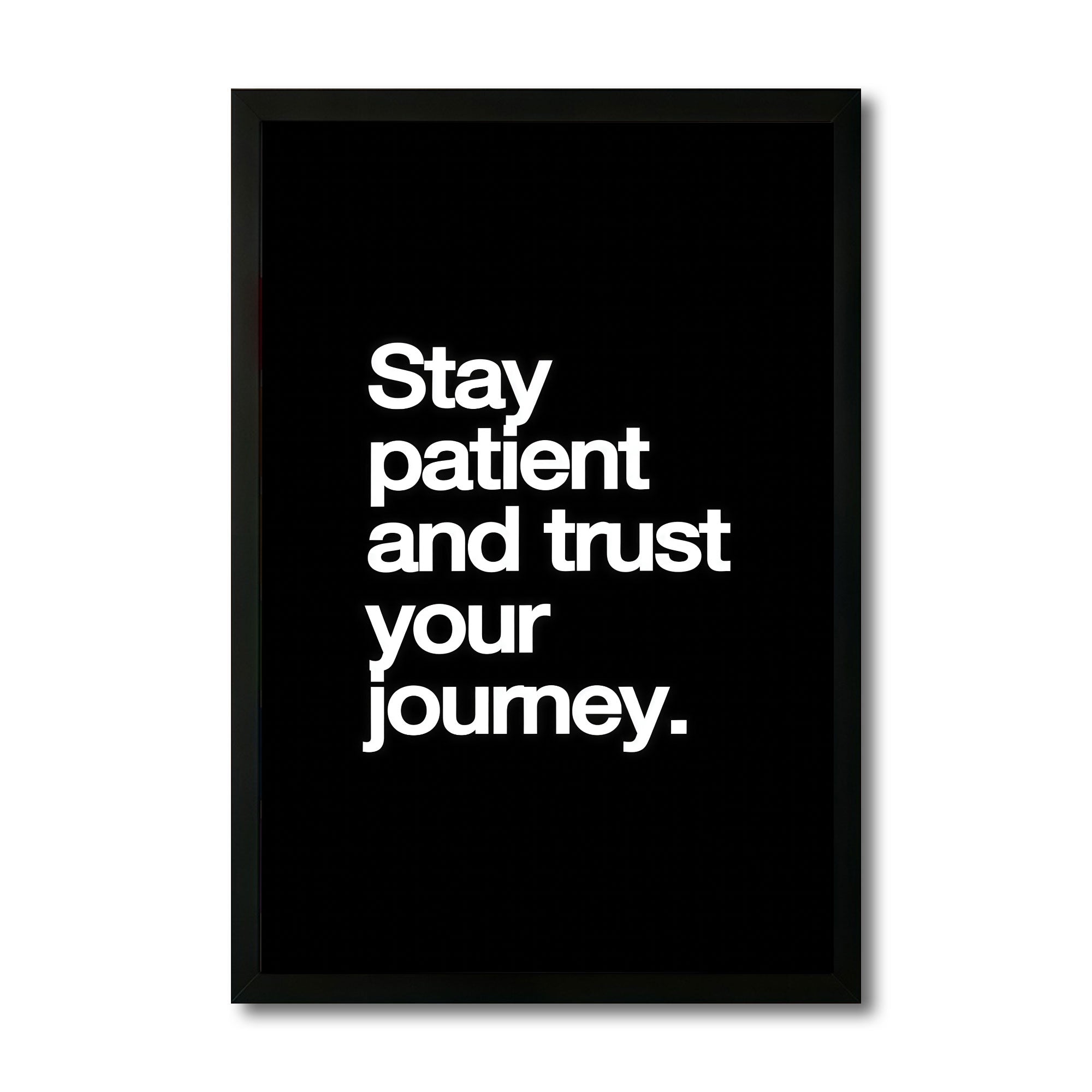 The Castle Decor Stay Patient Trust Your Journey Wall Art Frame | Motivational Decor for Home & Office