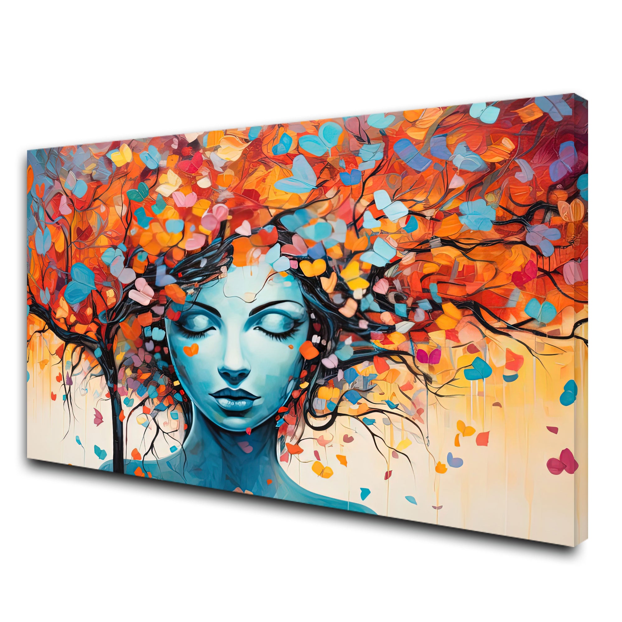 Abstract Women Canvas painting with frame Big Size Wall Art for living room,Bedroom,Drawing room,Hotels