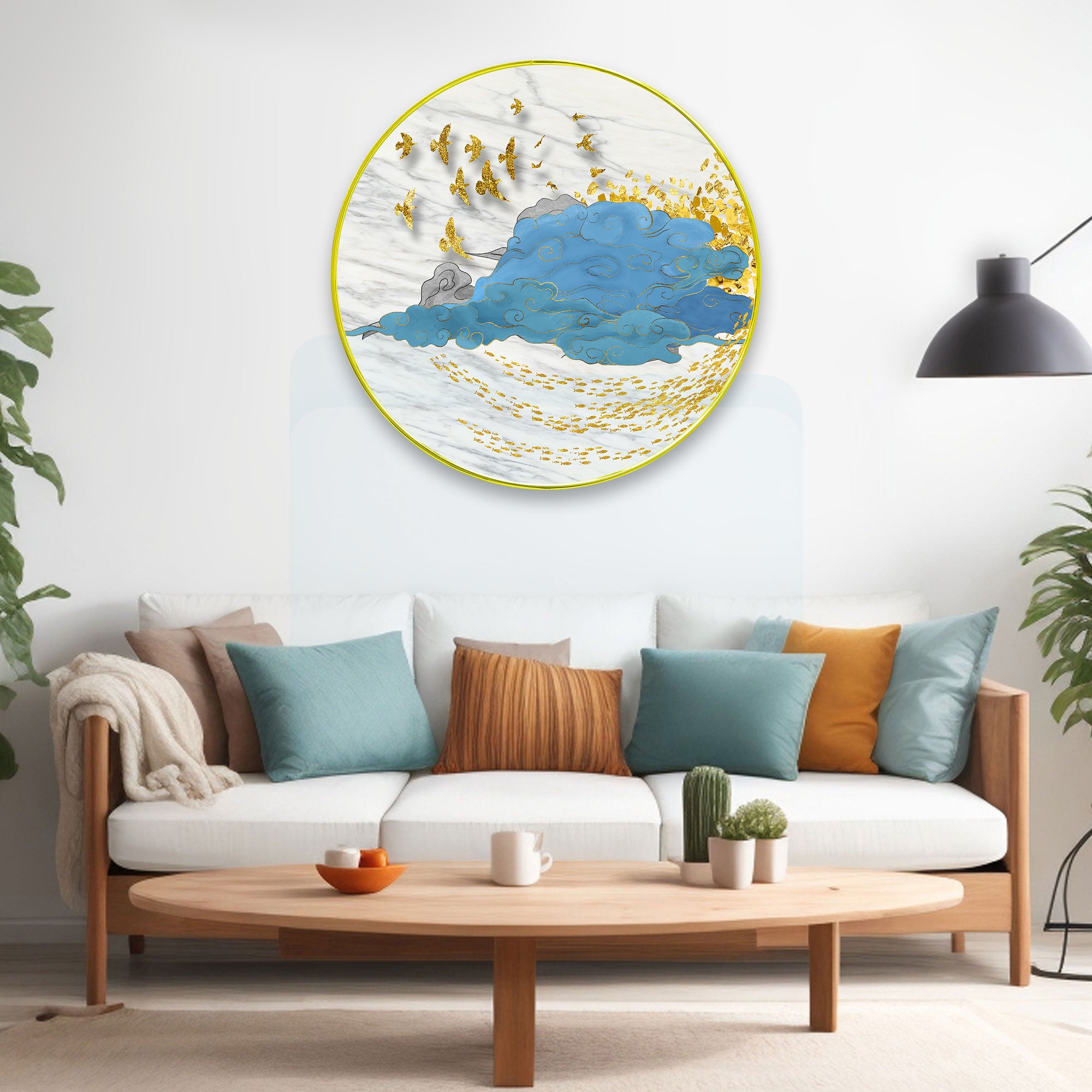 Nature Sparkle Wooden Wall Plate for Home Decoration Art-18