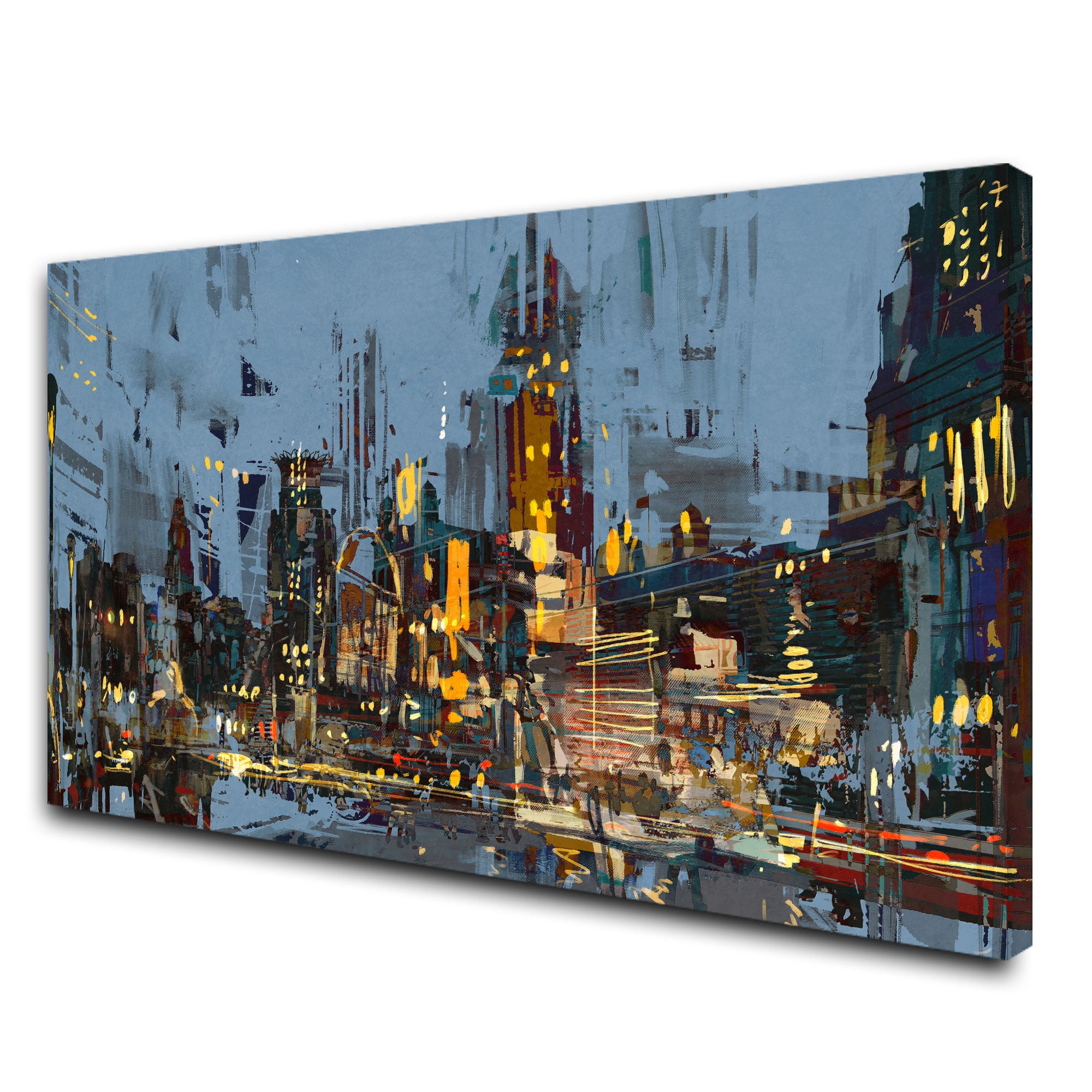 CityAbstract Canvas painting with frame Big Size Wall Art for living room,Bedroom,Drawing room,Hotels
