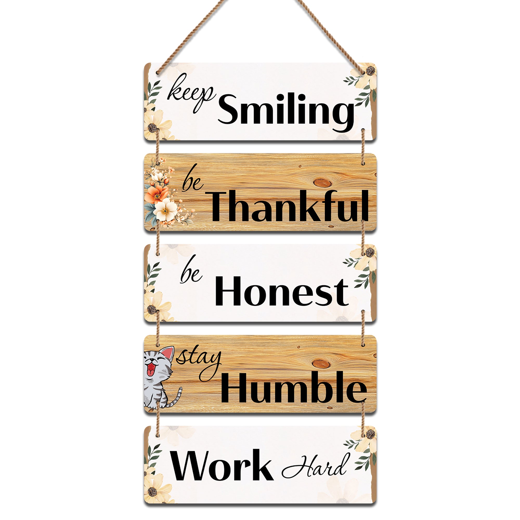 The Castle Decor Motivational Wall Hanging Decor | Positive Quotes Wooden MDF Wall Plates | Home Office Wall Art for Study, Living Room (12x24 Inches)